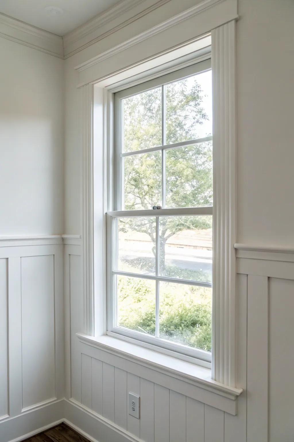A simple 1x4 trim imparts elegance to any window.