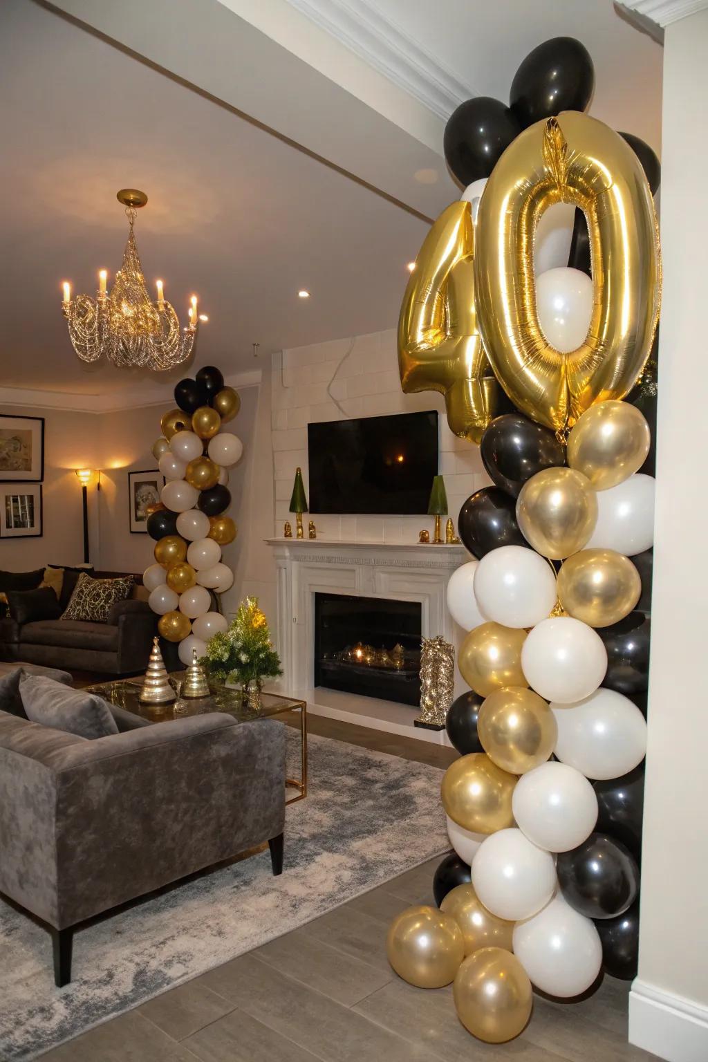 Elevate your event space with elegant balloon arrangements.