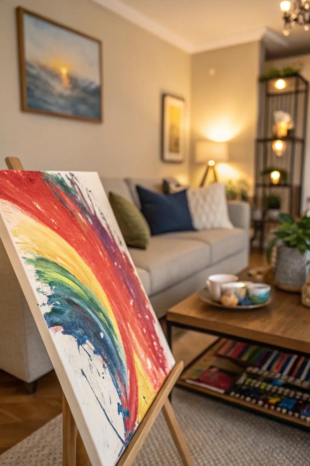 Powerful brushstrokes provide a dynamic flair to any setting.