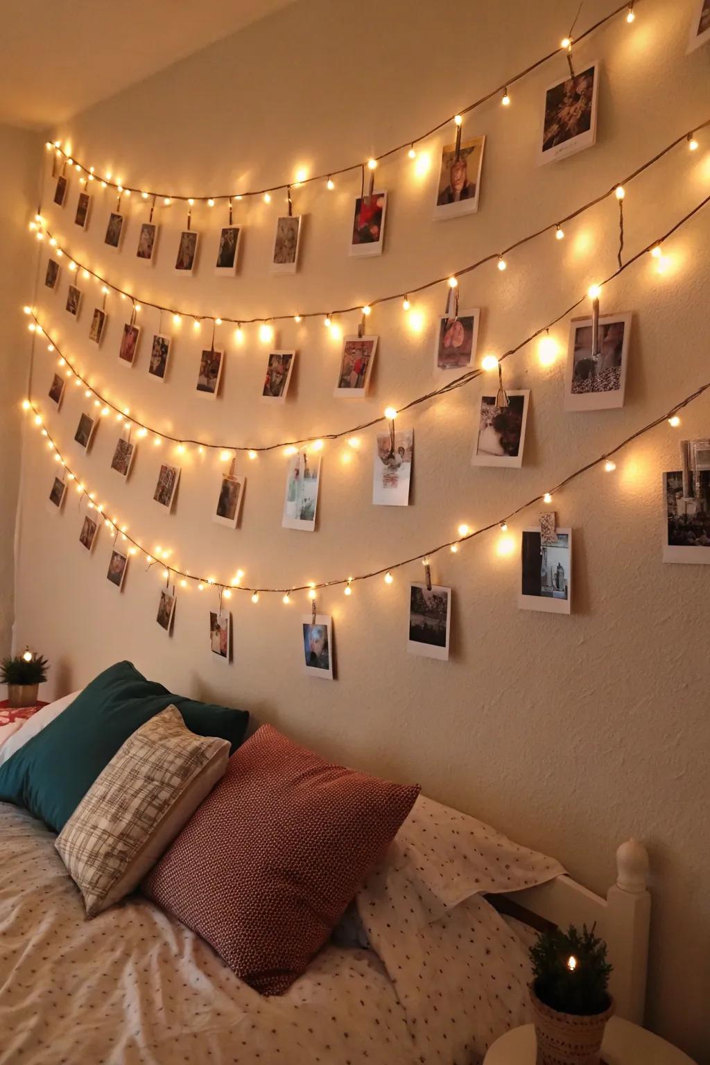Brighten up your cherished memories with gentle fairy lights.