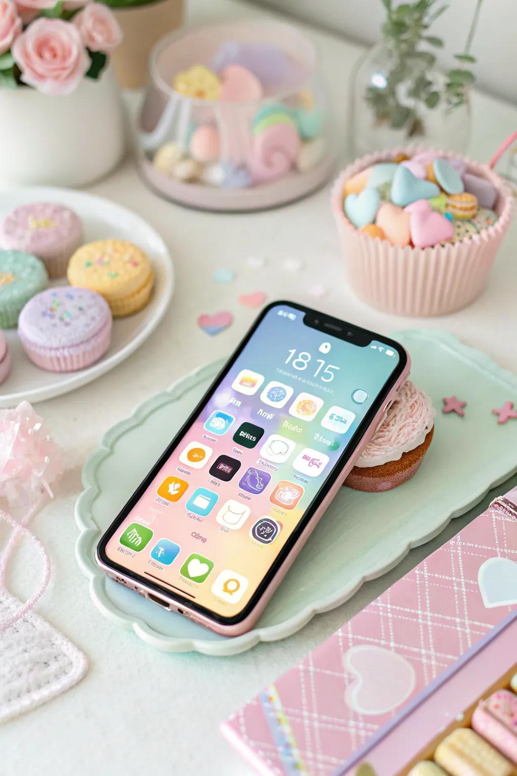 Pastel shades lend a gentle, calming touch to your home screen.