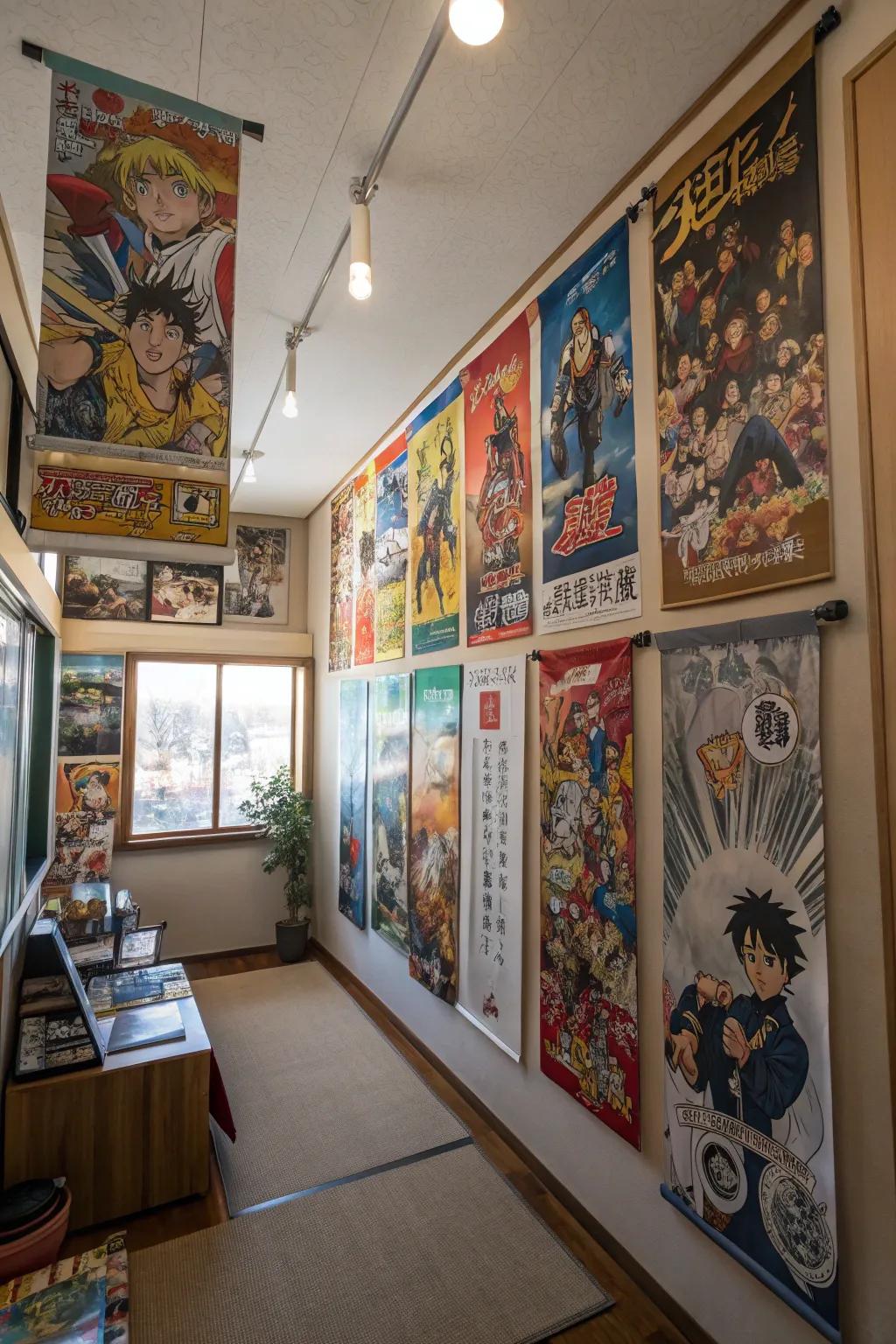 Anime wall decor turns beloved scenes into vivid backdrops, making any room dynamic.