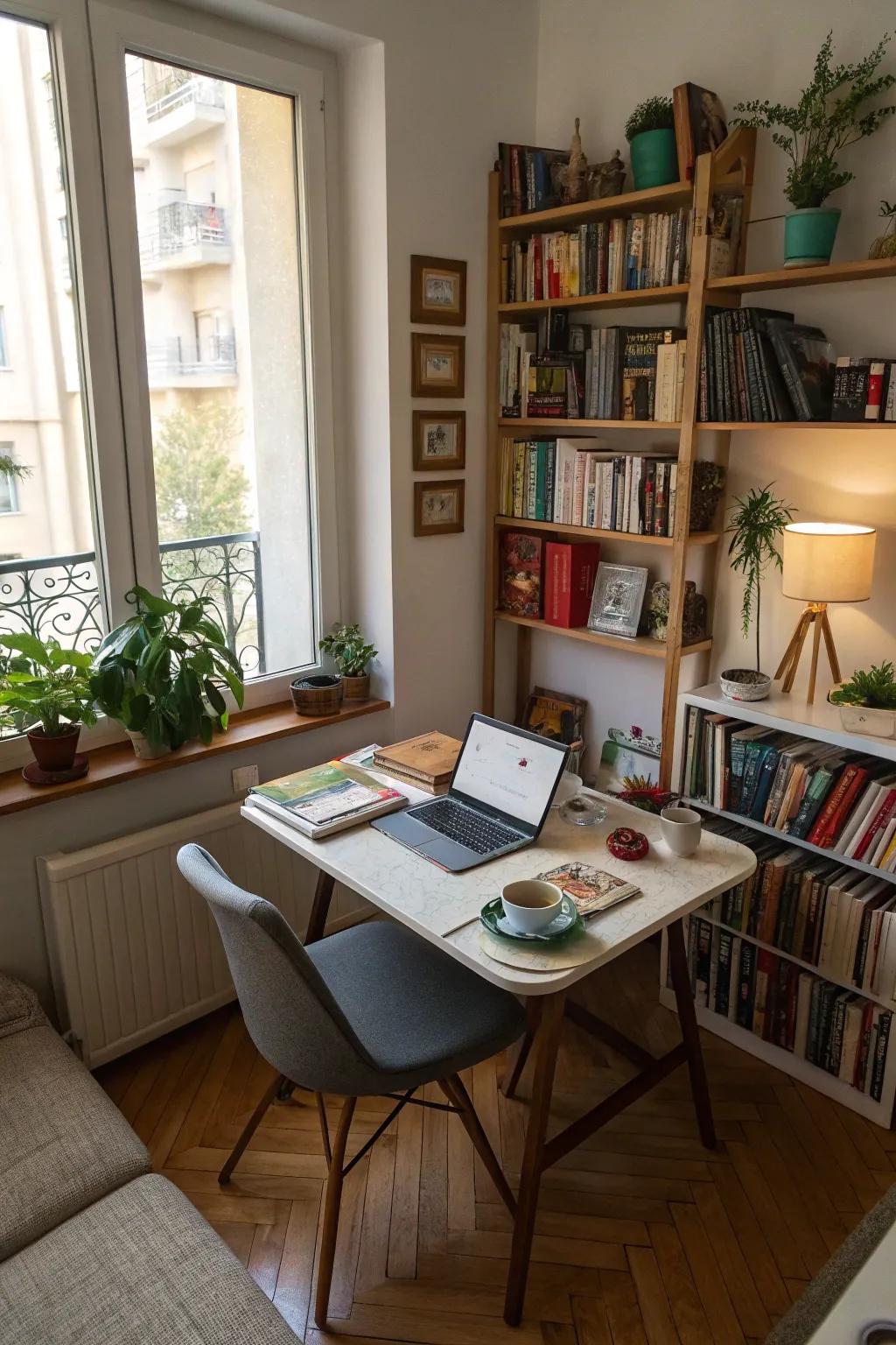 Versatile furnishings optimize space utilization.