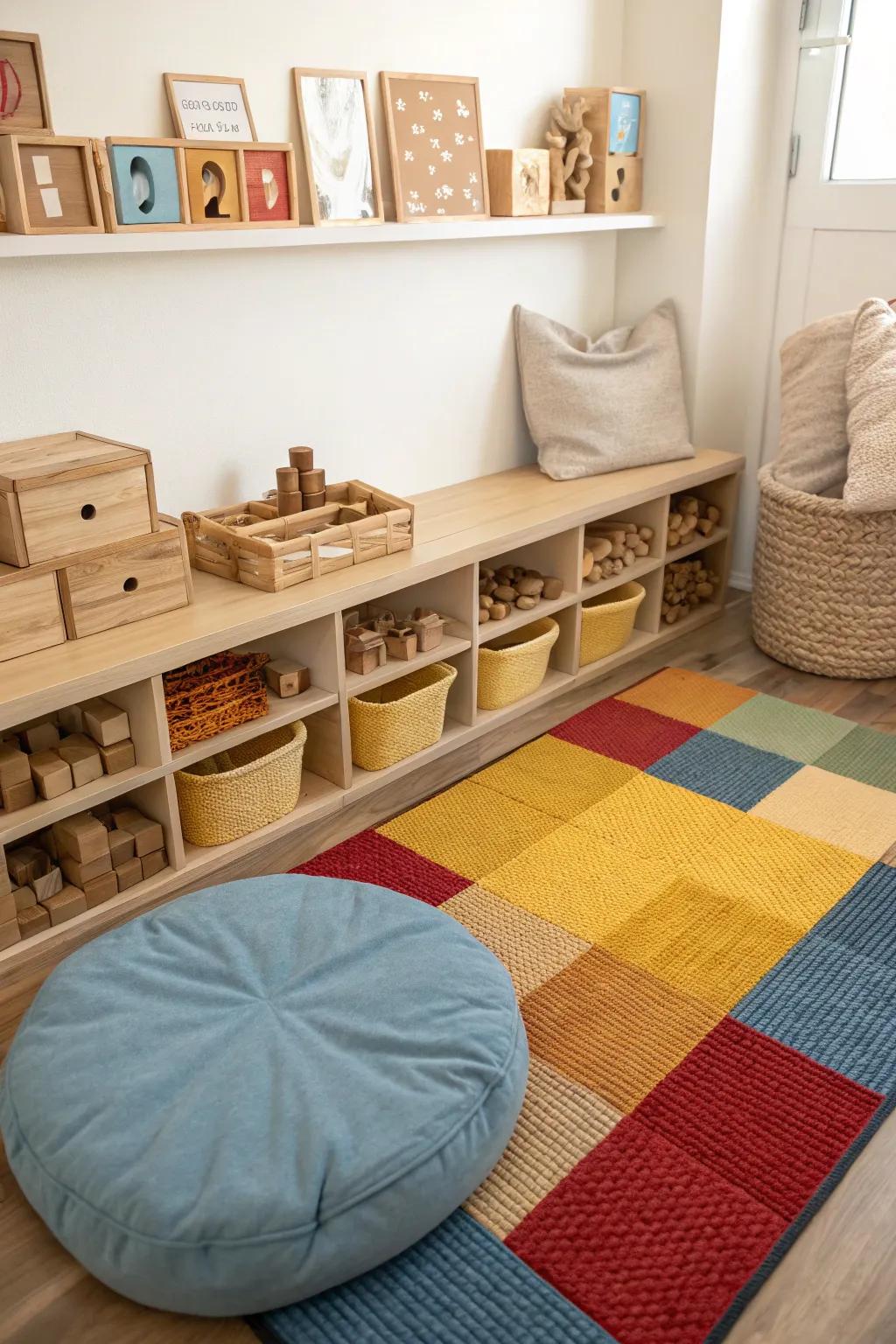 A tranquil space where block-building dreams come to life.