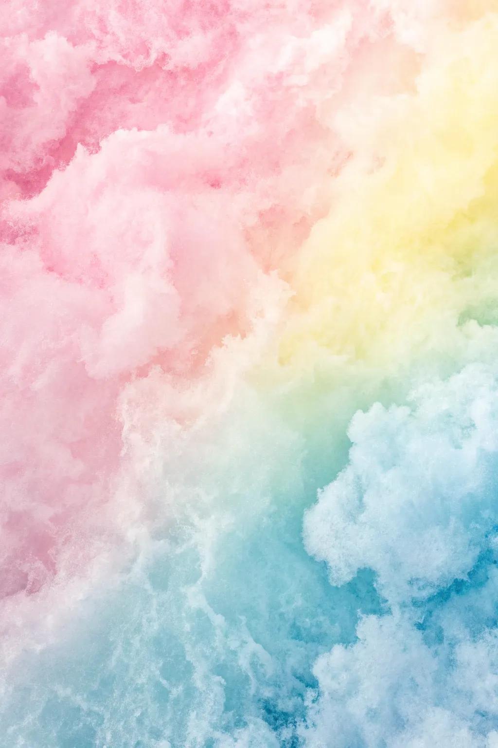 Capture the serene charm of watercolor backgrounds using gentle pastel combinations.