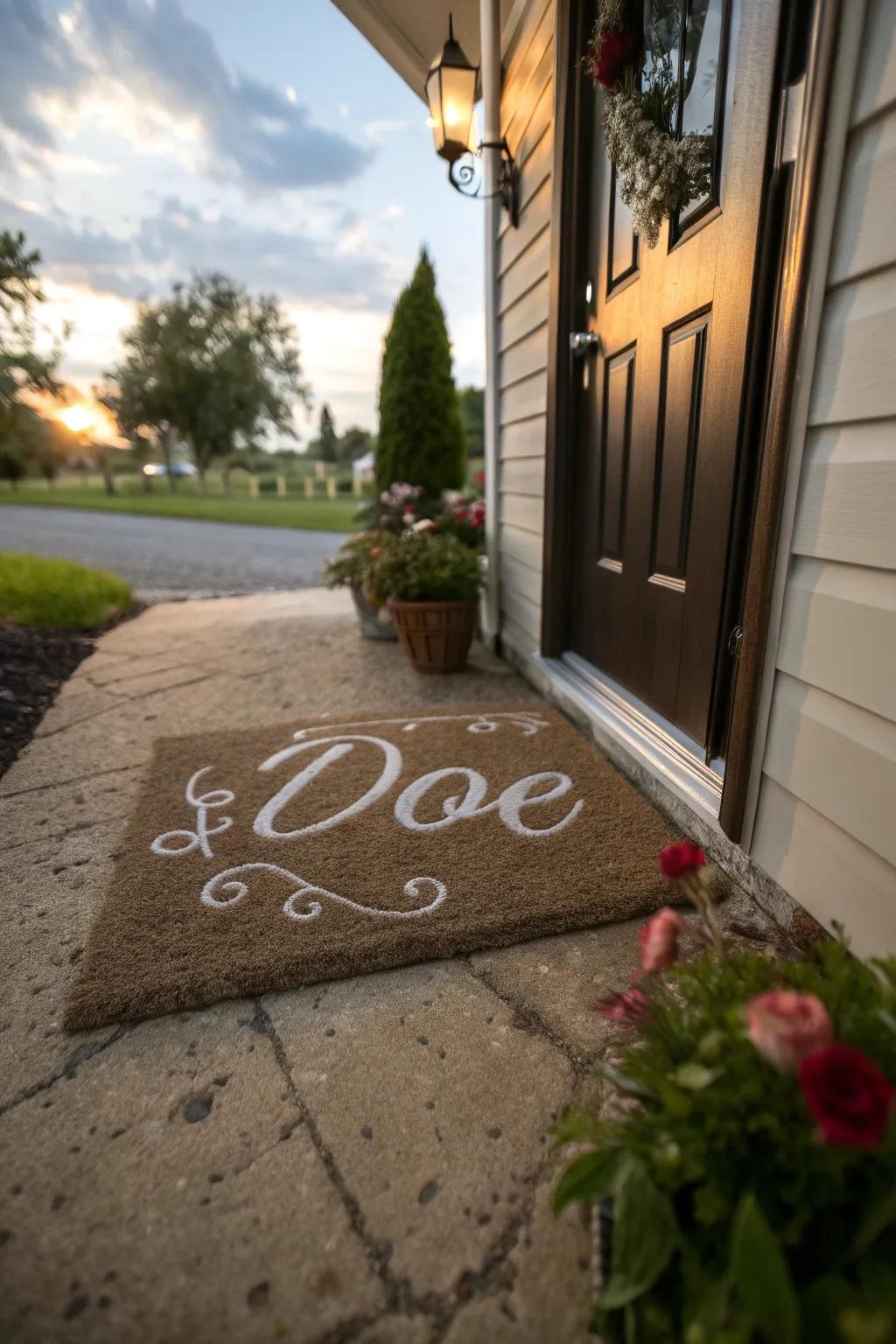Warmly greet your visitors with a bespoke, hand-painted doormat that exudes your individual panache.