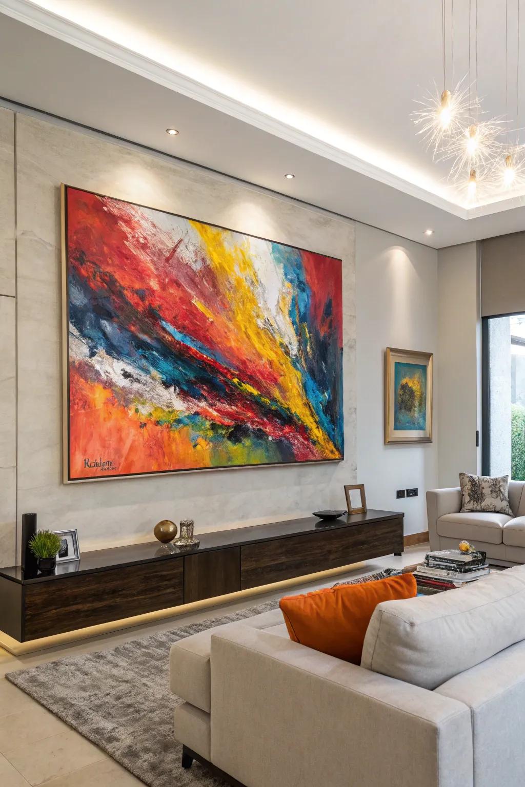 Add dynamism to your area with Abstract Expressionism.