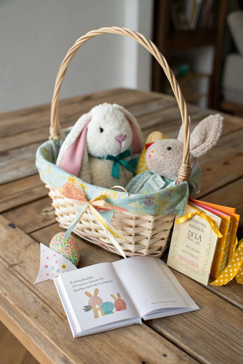 A bespoke Easter basket overflowing with thoughtful presents.