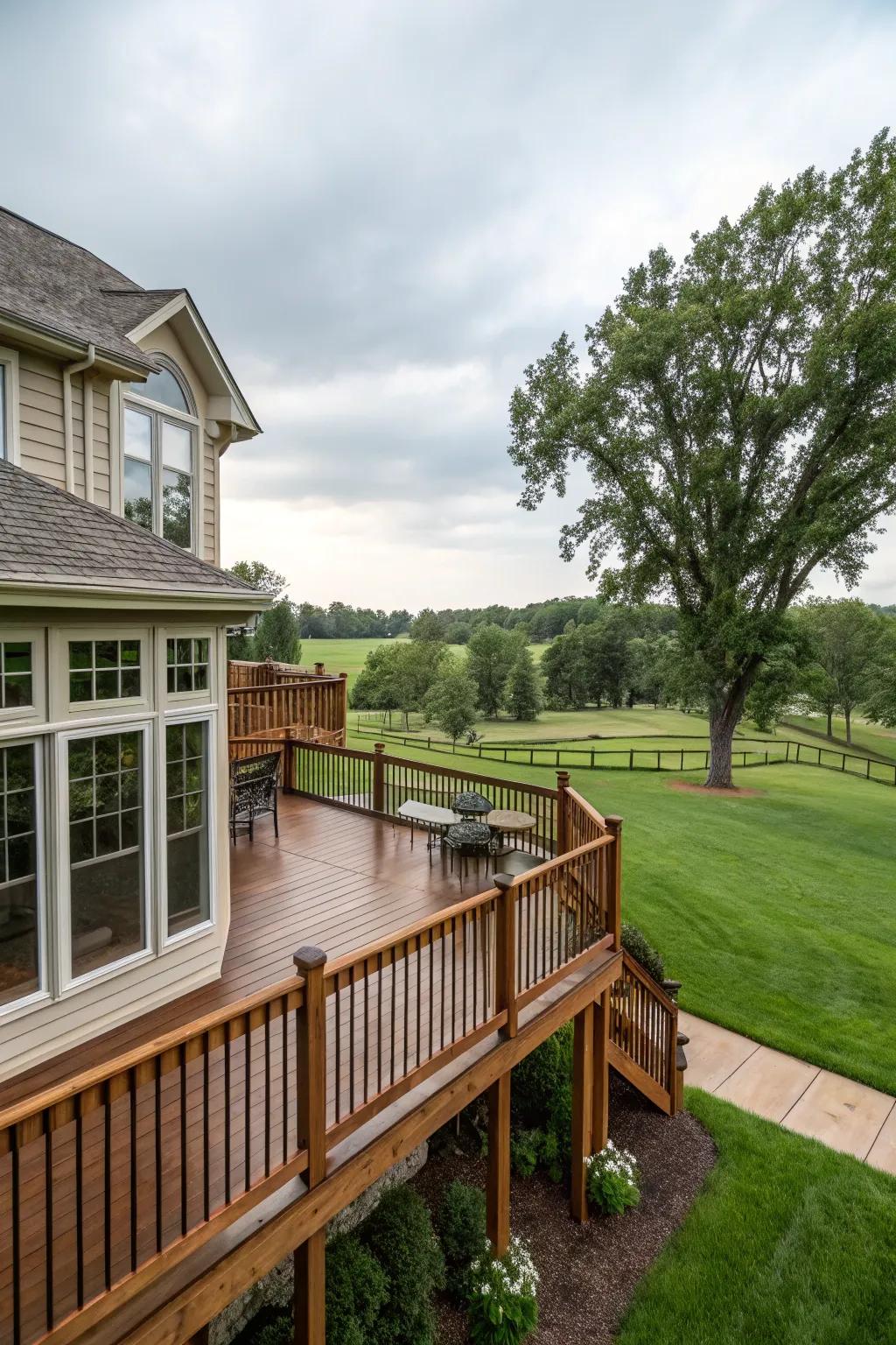 Elevated decks provide stunning views and a hint of sophistication.