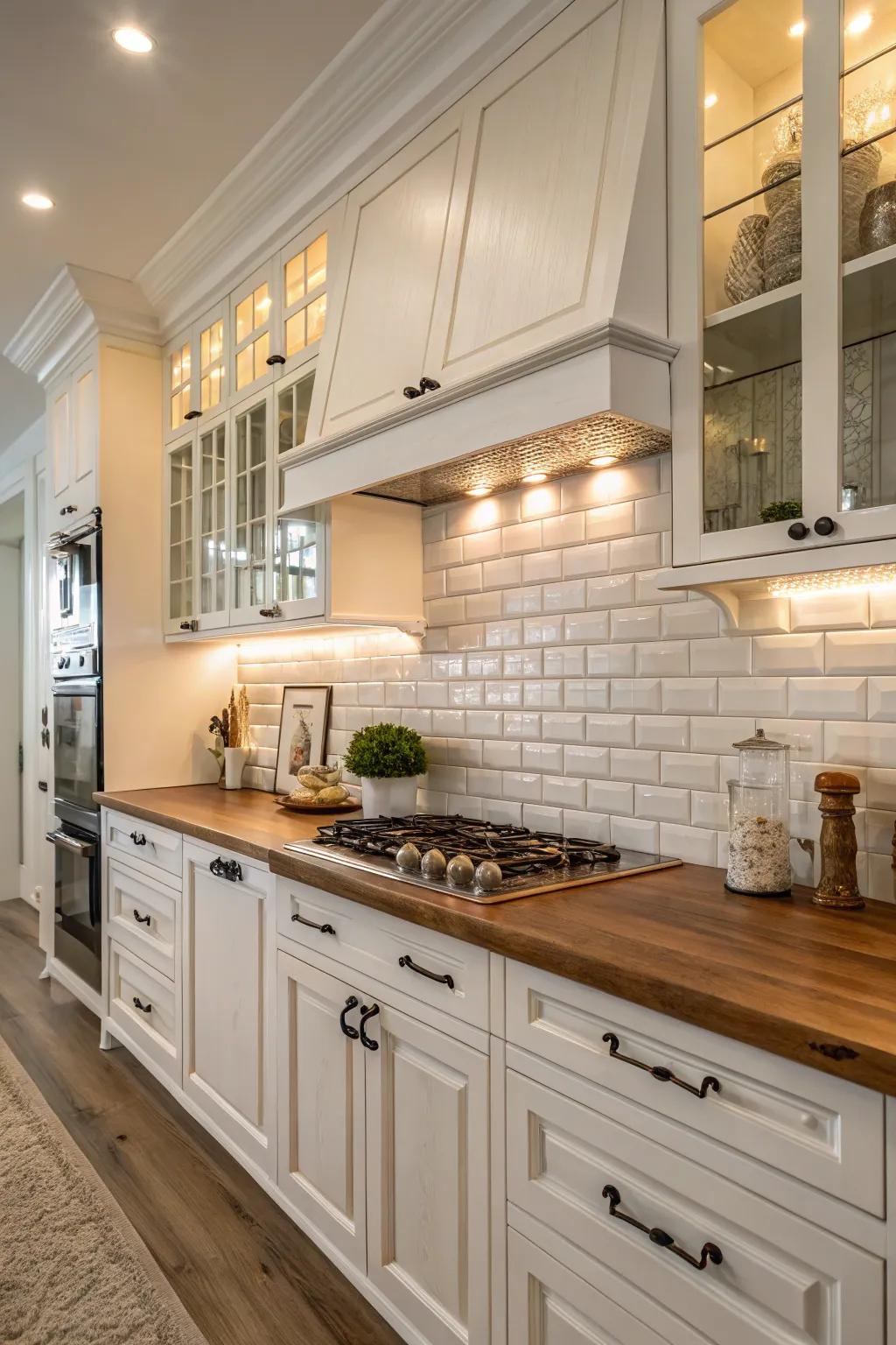 Timeless traditional blocks provide classic beauty that suits every kitchen design.