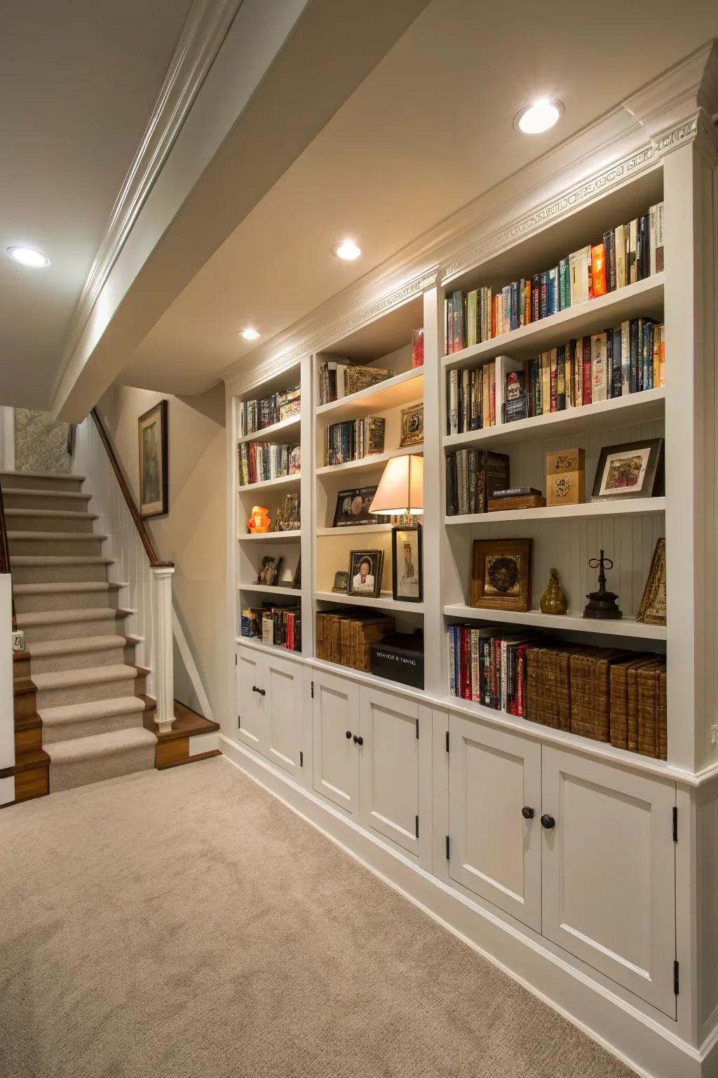 Use vertical space for both storage and aesthetic appeal.