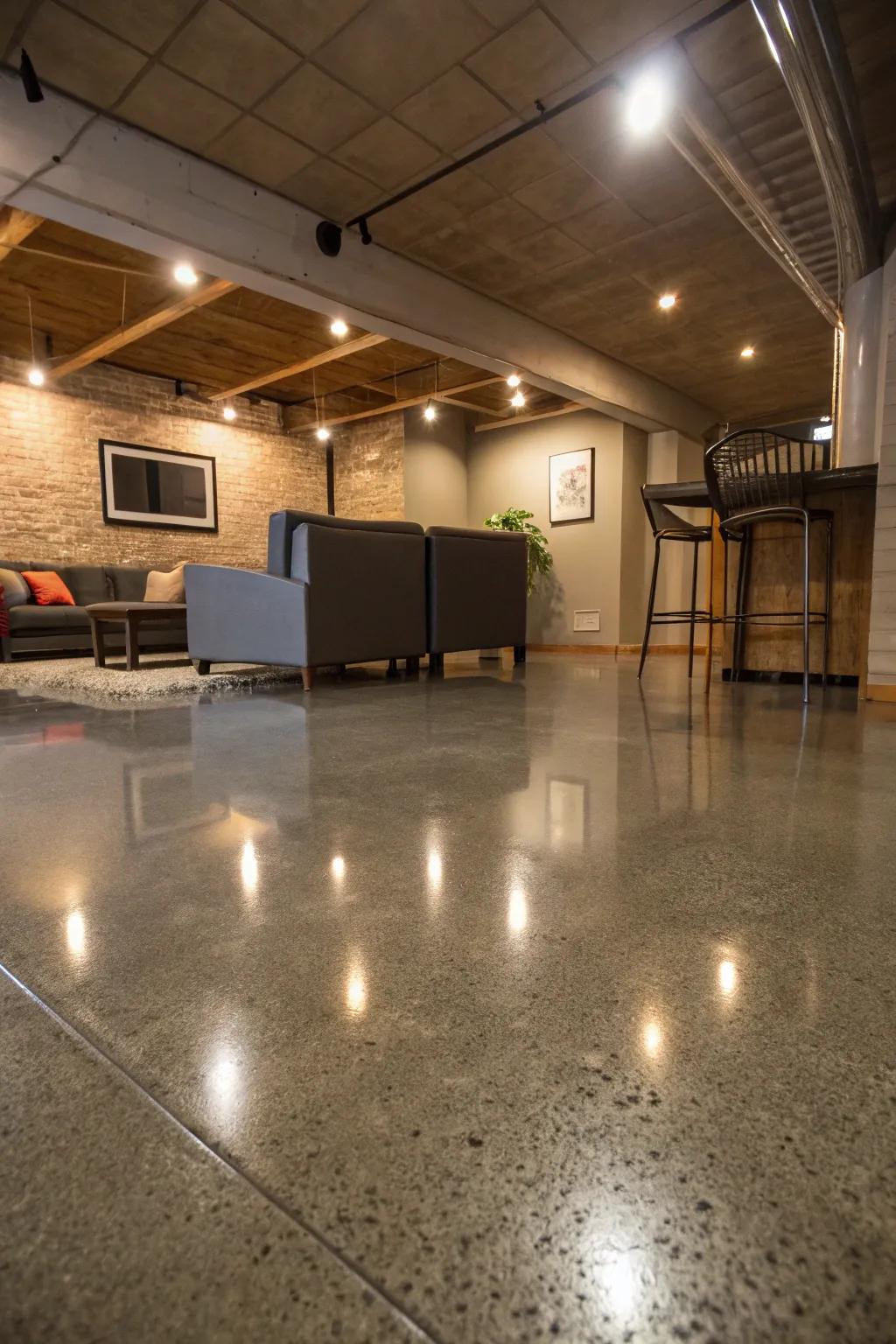 Burnished cement floors give off an elegant, contemporary appeal that is simple to maintain.