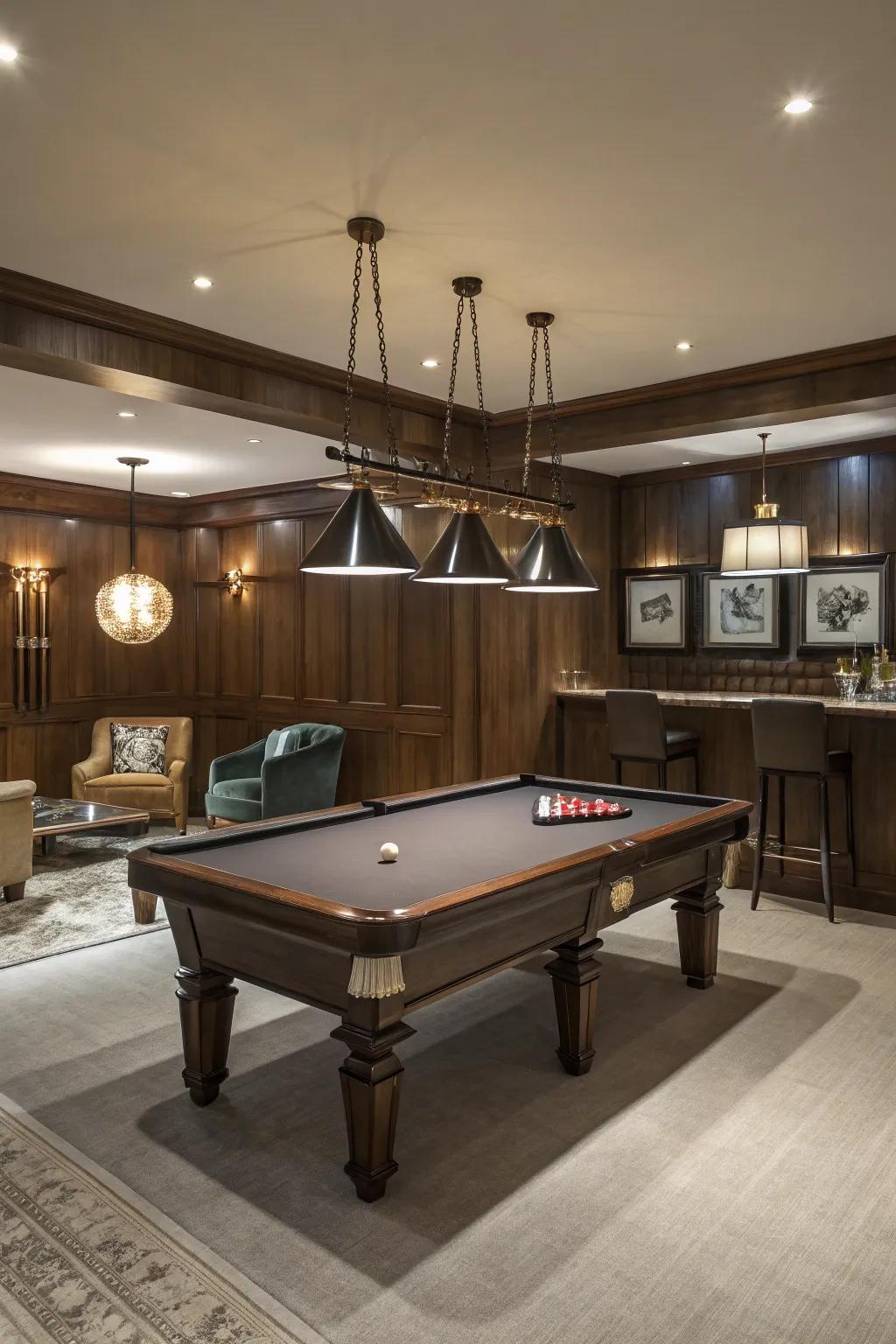 A rounders table brings classic sophistication to your game room.