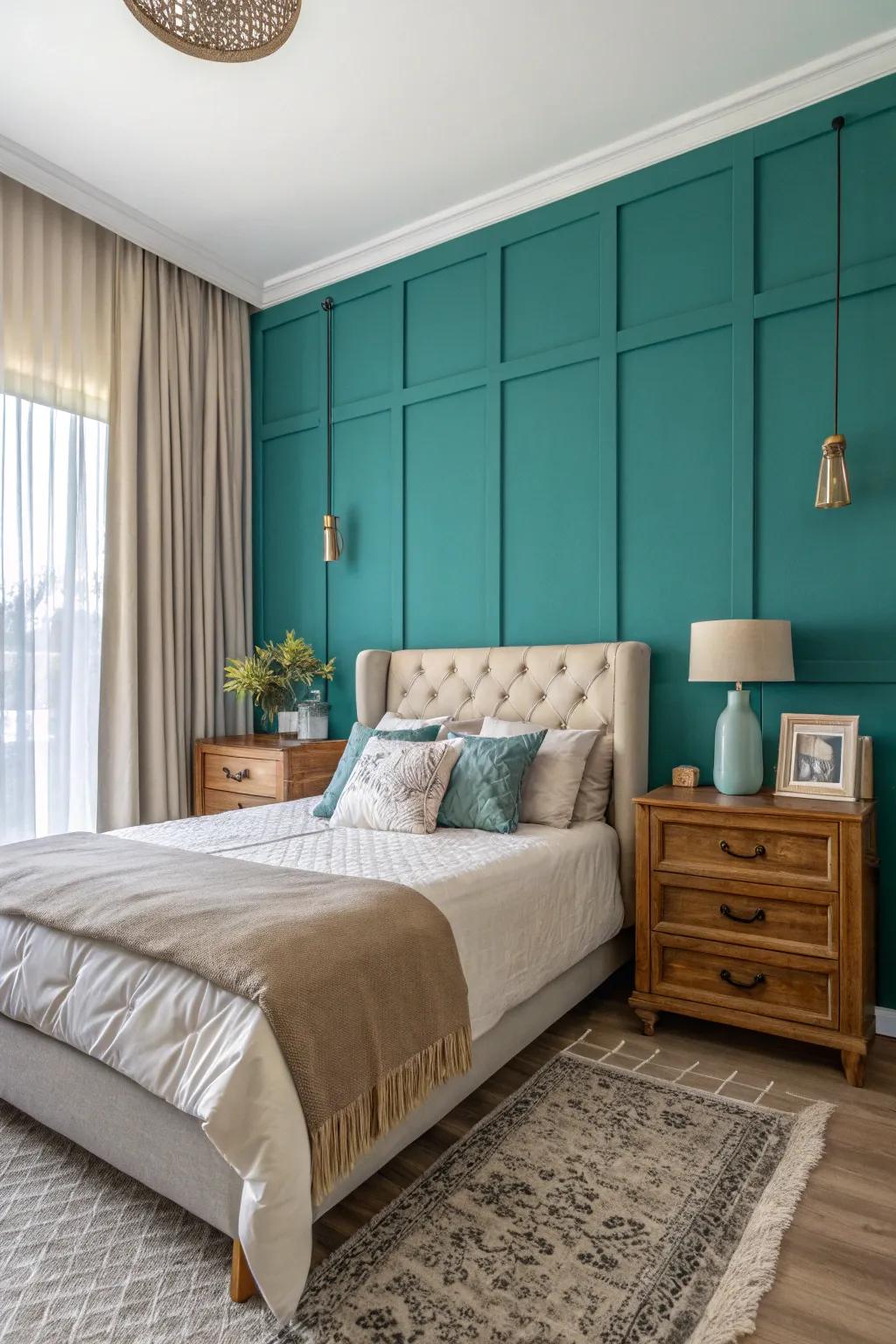 Bold color splashes have the power to transform bedrooms.