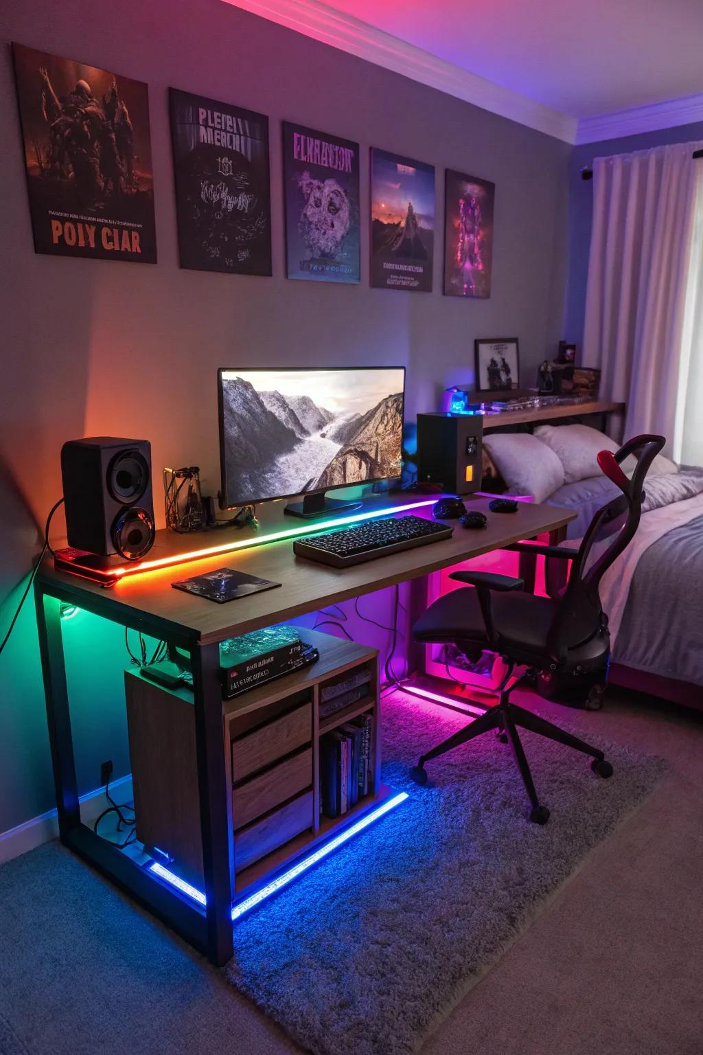 ColorShift lighting crafts an immersive gaming vibe.