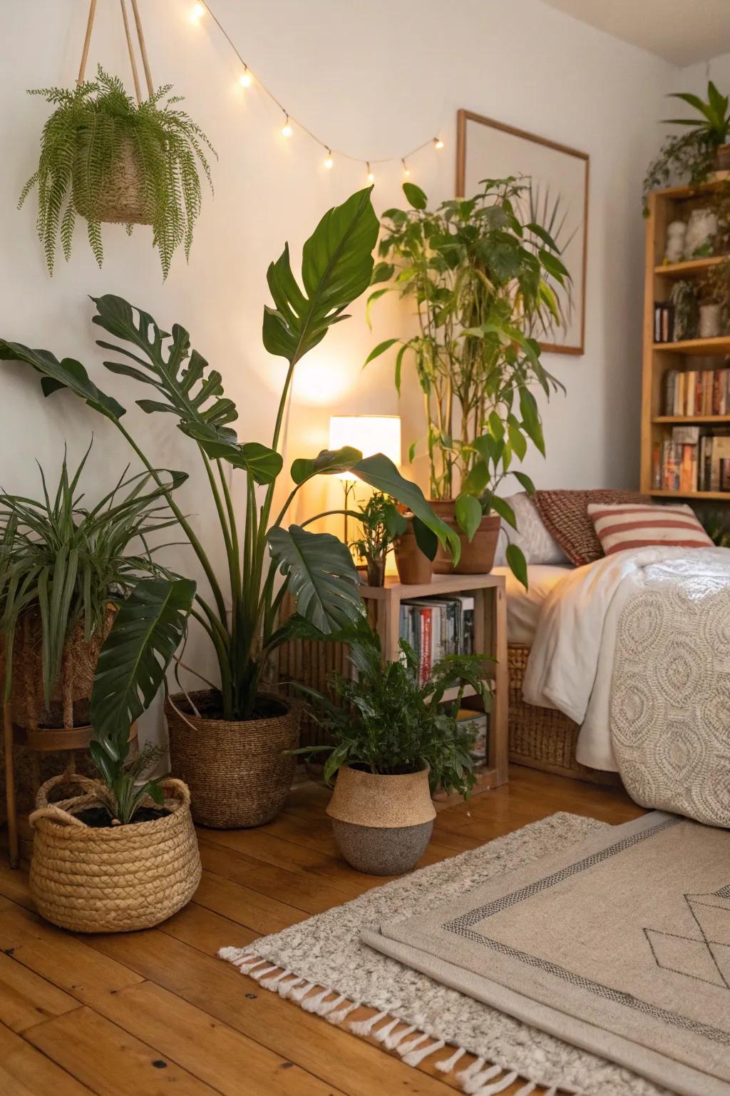 A once empty corner now overflowing with life and tranquility.