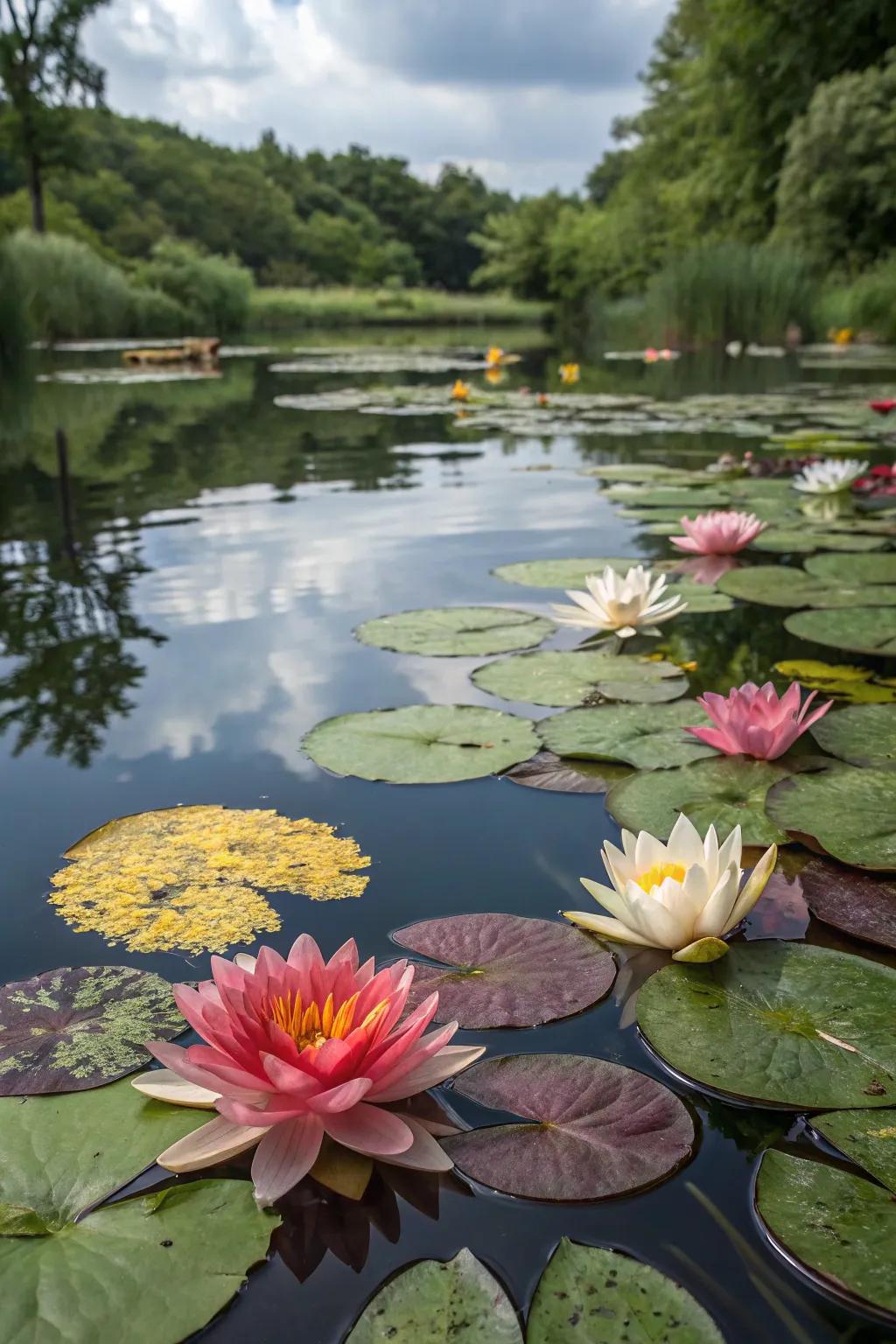 Aqua lilies infuse any pond with sophistication and tranquility.
