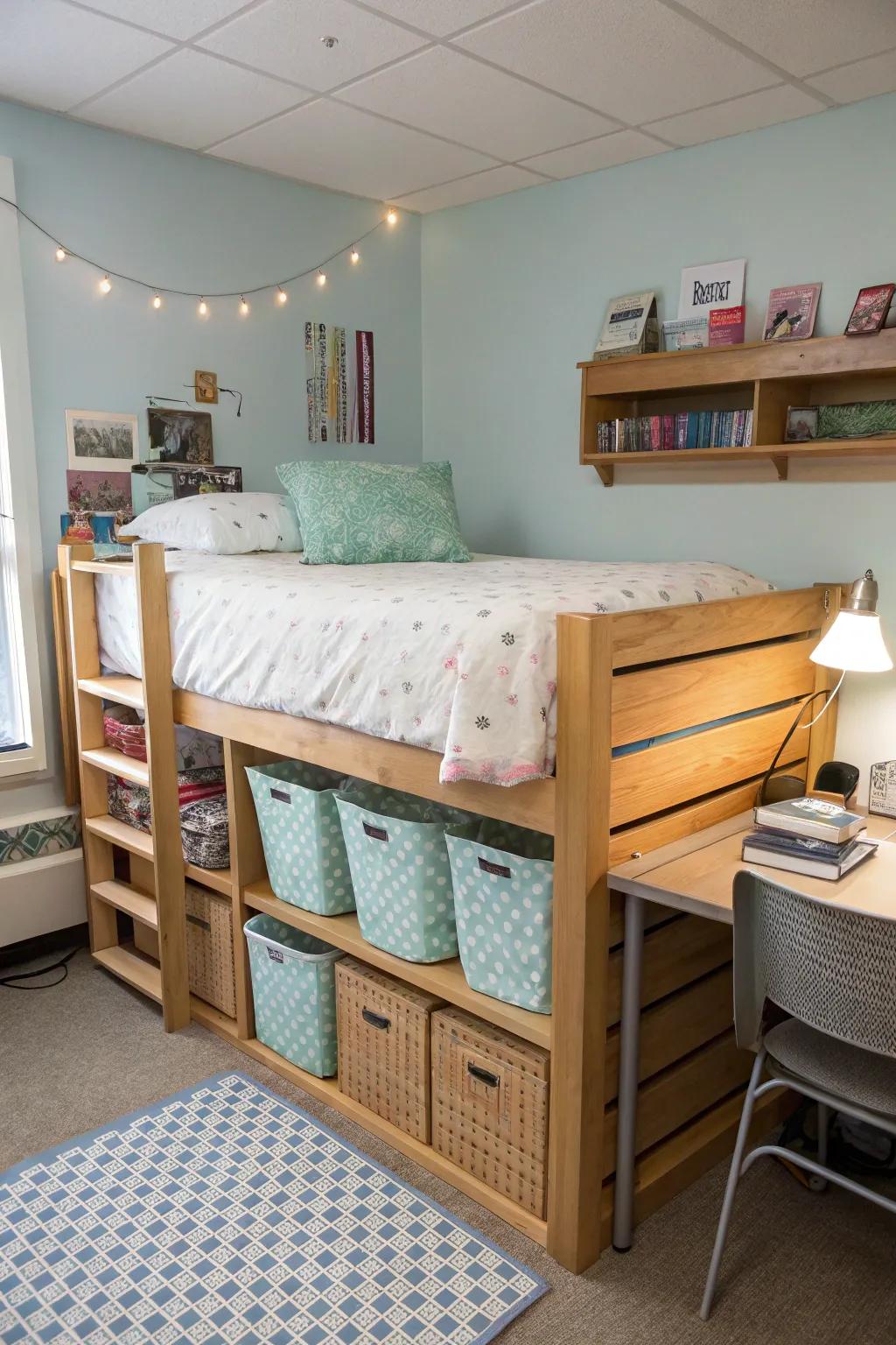 Take advantage of the under-bed space with these storage choices.