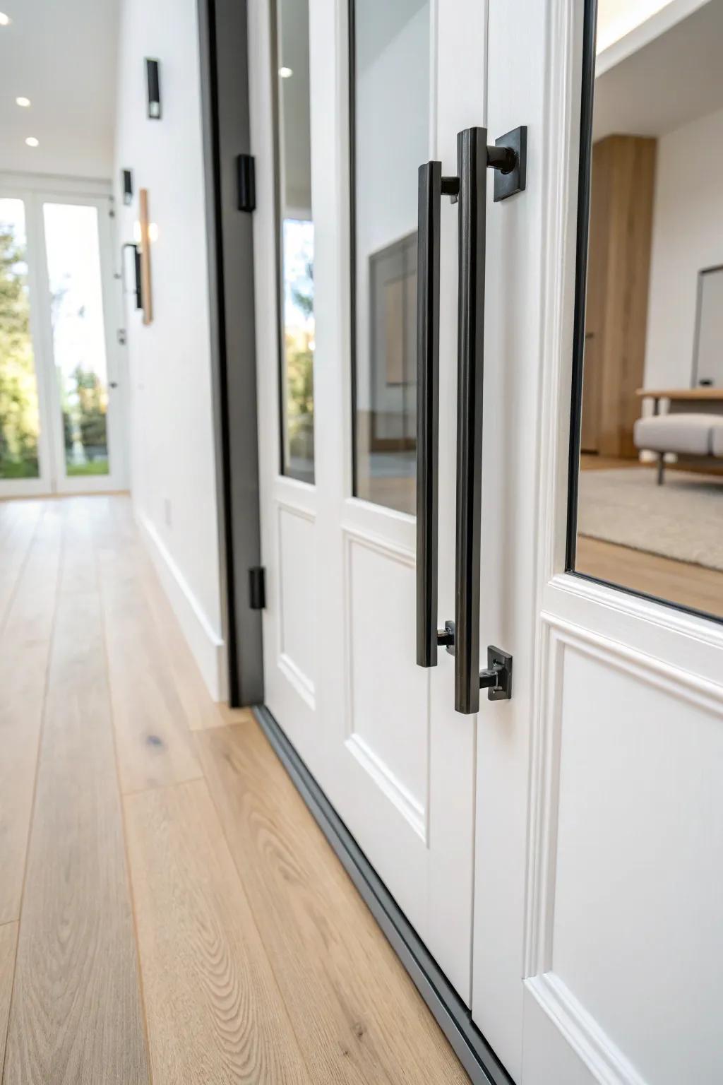 Simple straight pulls give your folding doors a modern, refined touch.