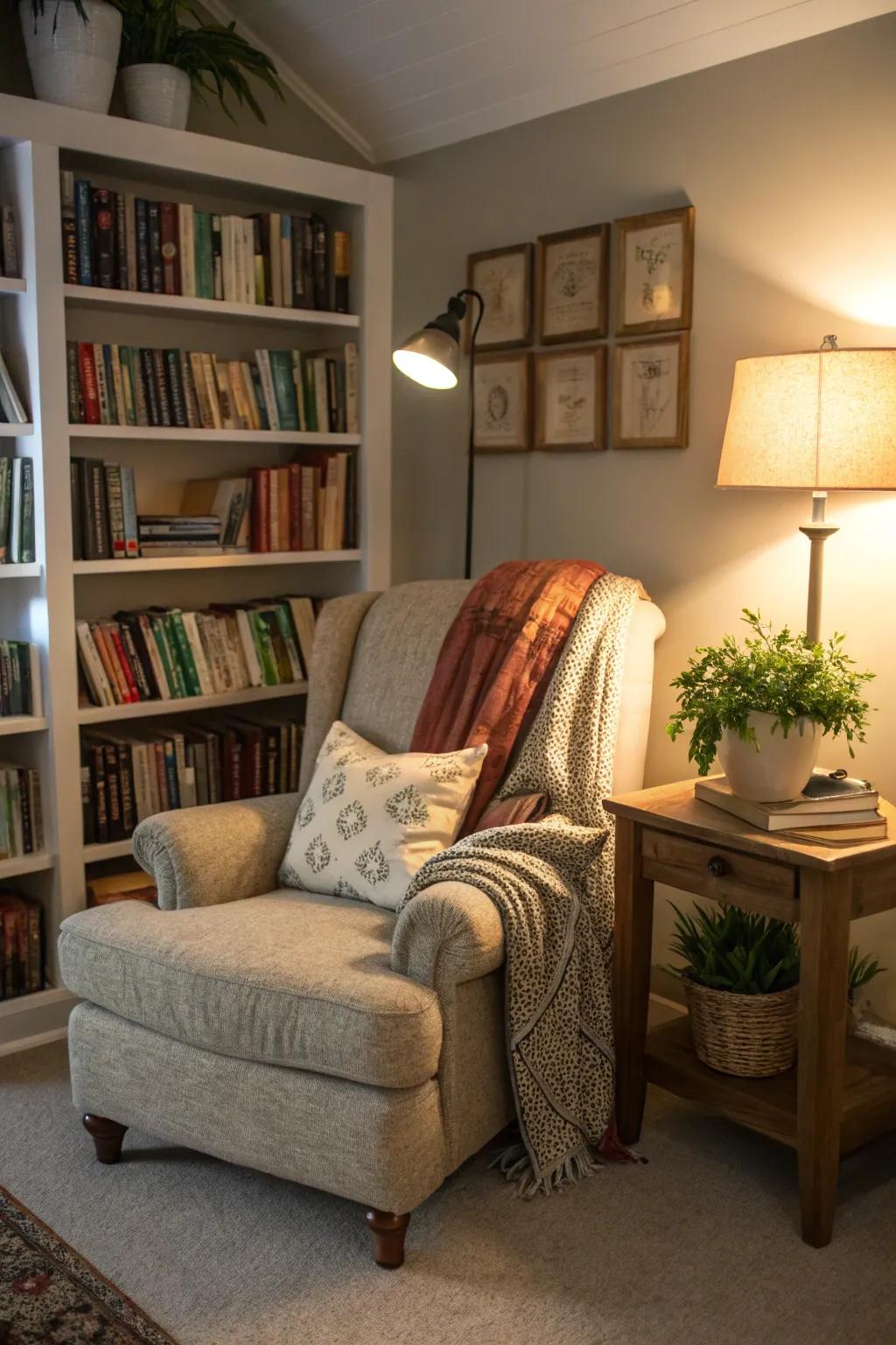Transform your bonus room into a literary sanctuary, complete with comfortable seating and carefully arranged bookshelves.