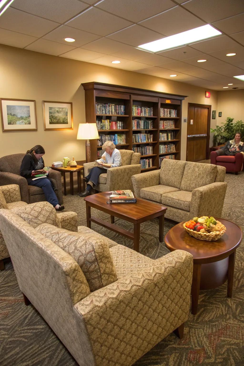 Comfortable seating options foster a welcoming ambiance.