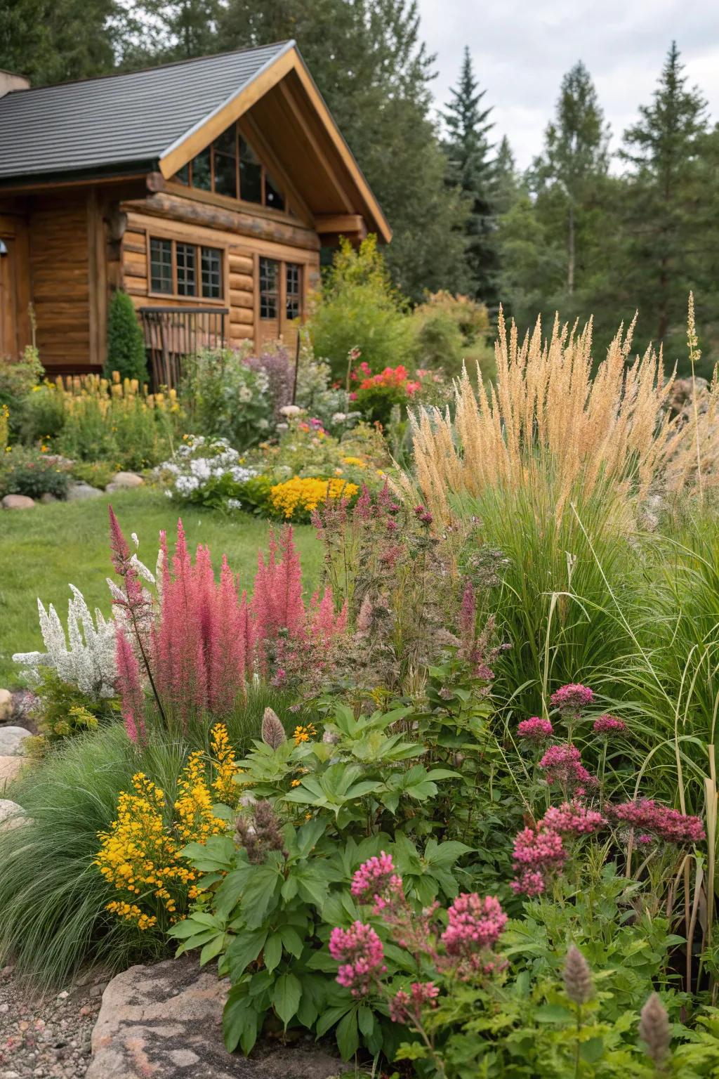 Native plants effortlessly enhance your cabin's landscape.