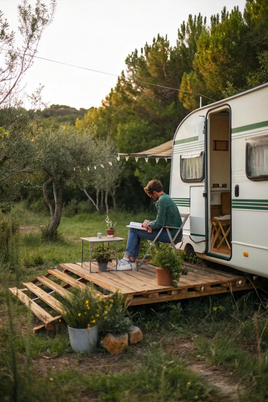A moveable platform deck offers unpretentious beauty and adaptability.