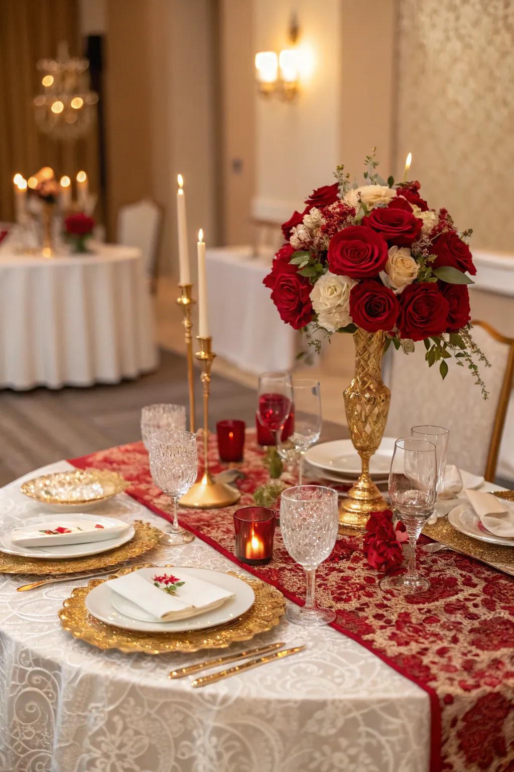 An exquisite tablescape showcasing classic Chinese color accents.