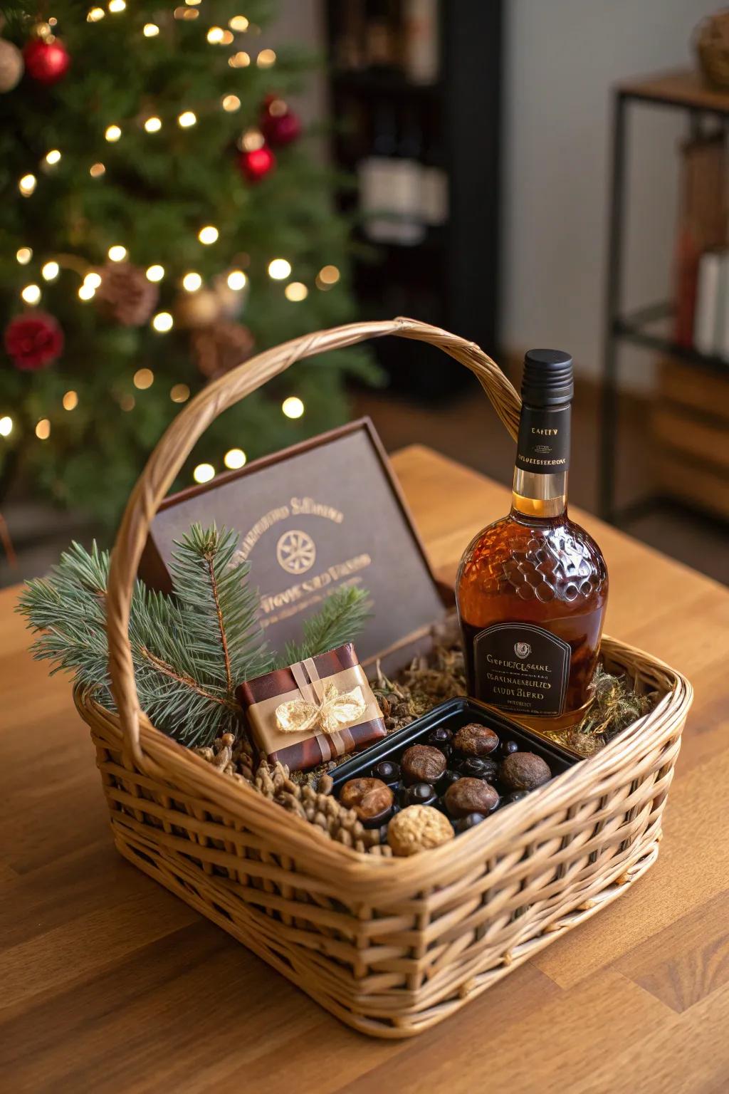 A classic amber nectar hamper that brings timeless festive cheer.