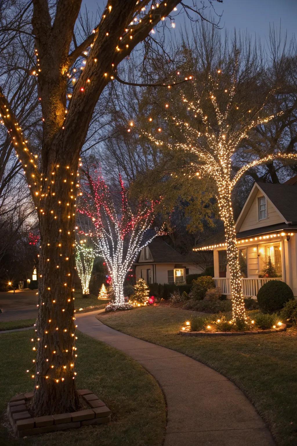 Radiant twinkle ribbons transmute any space into a merry haven.