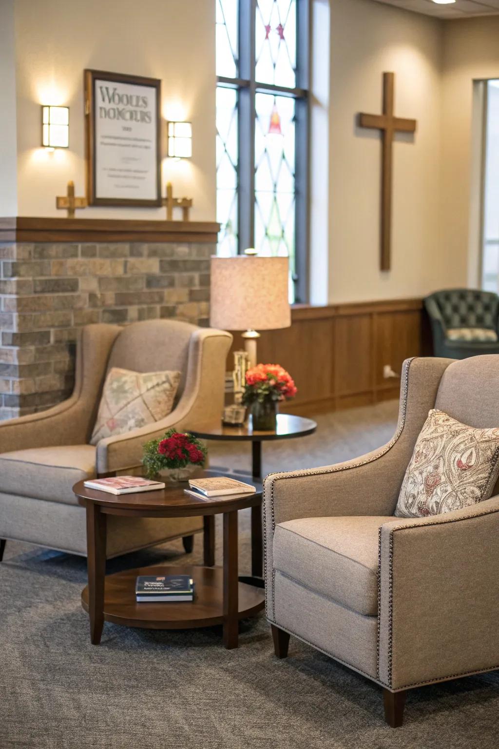 Cozy seating invites guests to unwind and linger longer.
