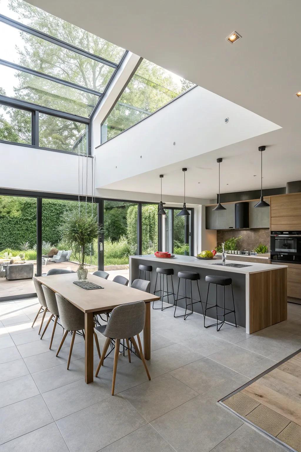 An open floor plan encouraging connection and discussion.