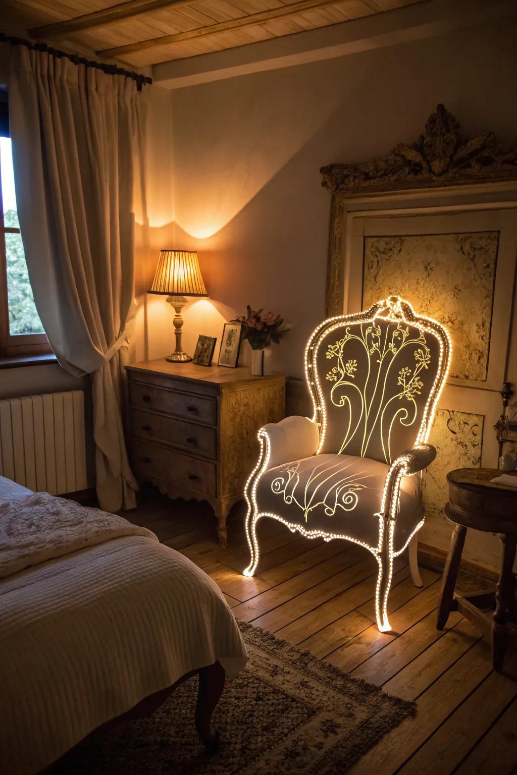 Showcase your beloved items through the enchantment of glowing silhouettes.