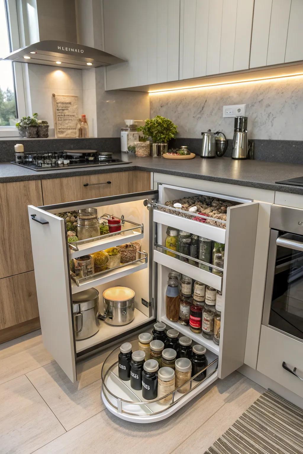 A classic Rotating Tray brings order to your kitchen chaos.