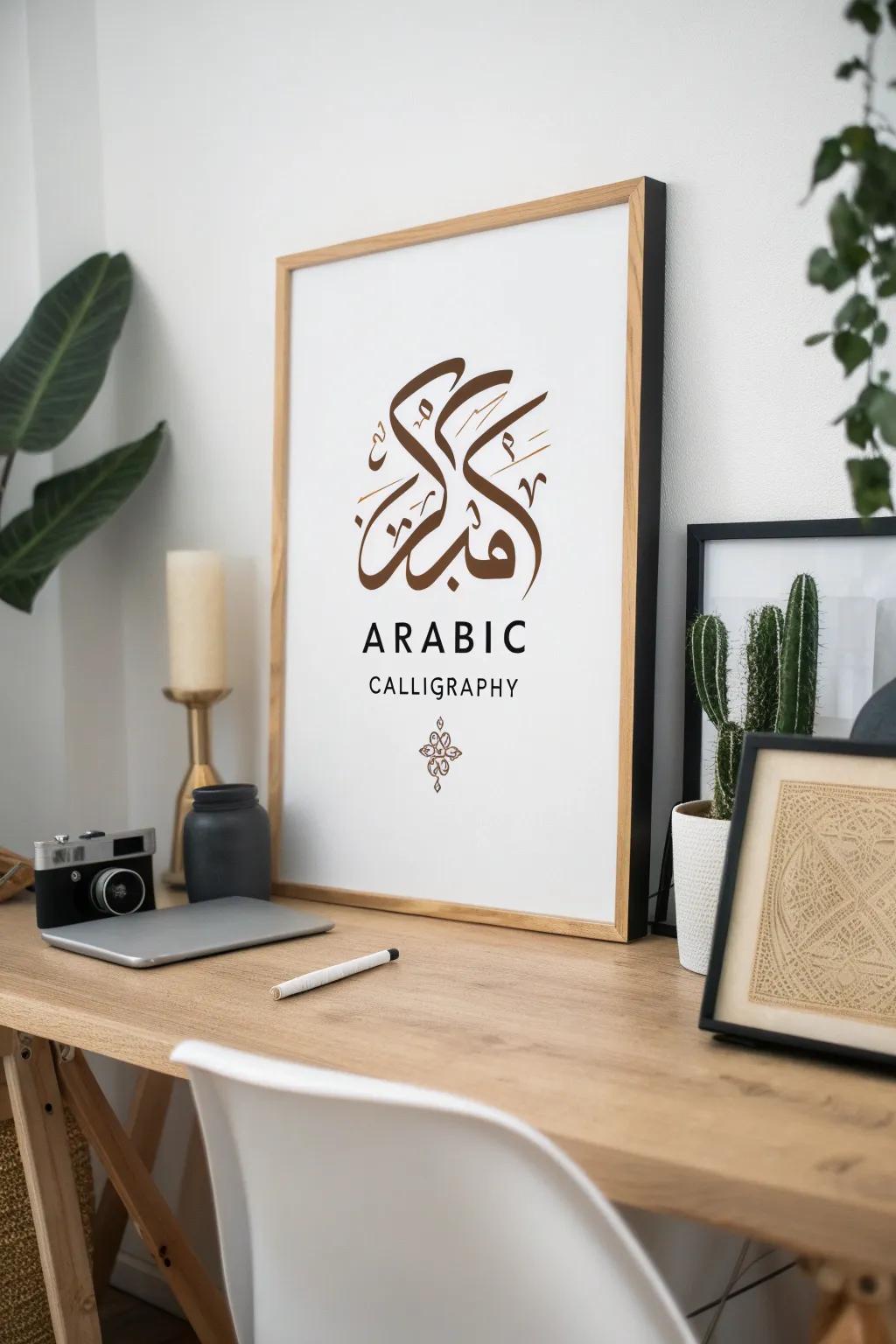 Persian script lends sophistication to any room.