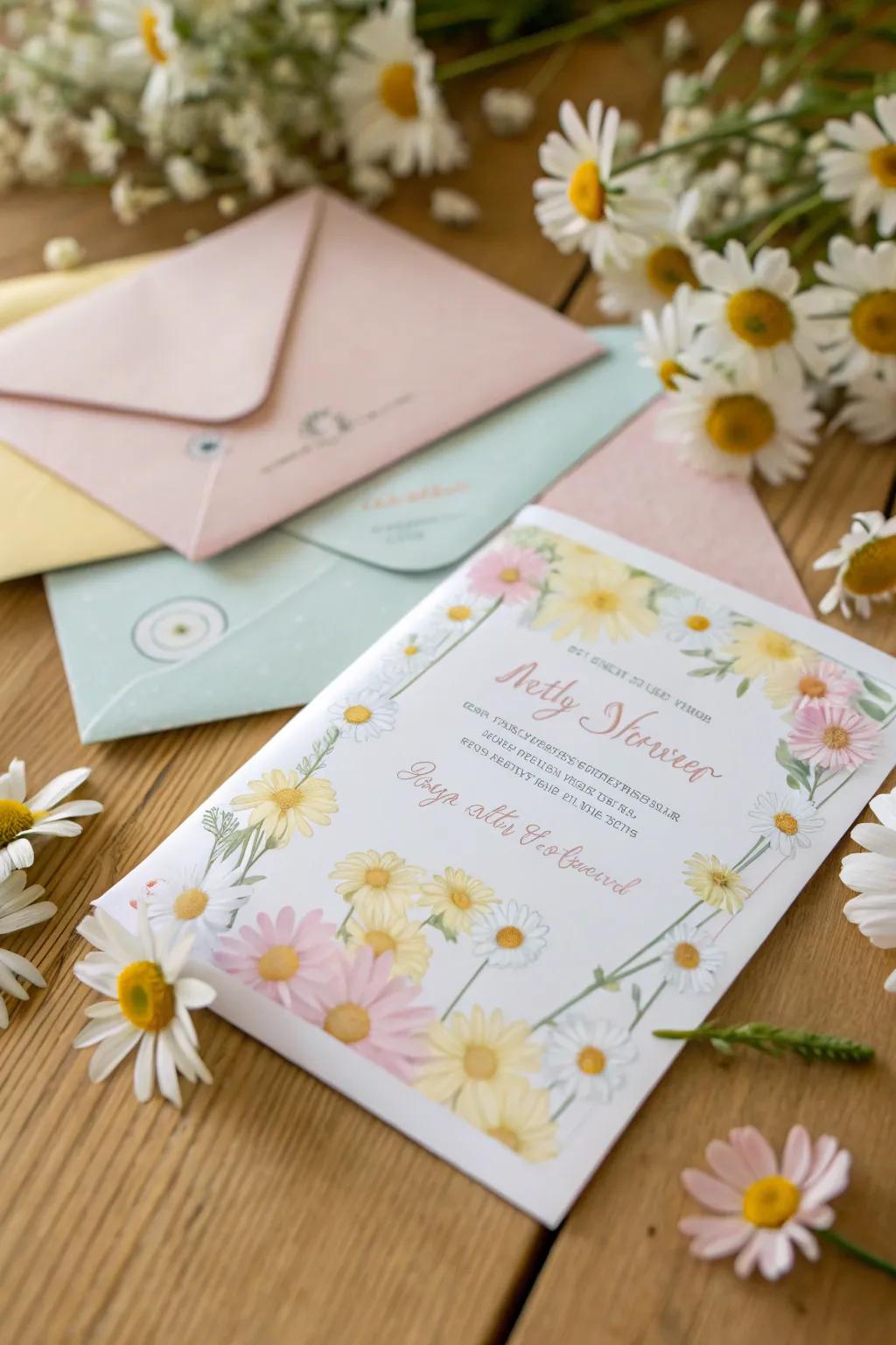 Spark joy with charming blossom-themed invitations.