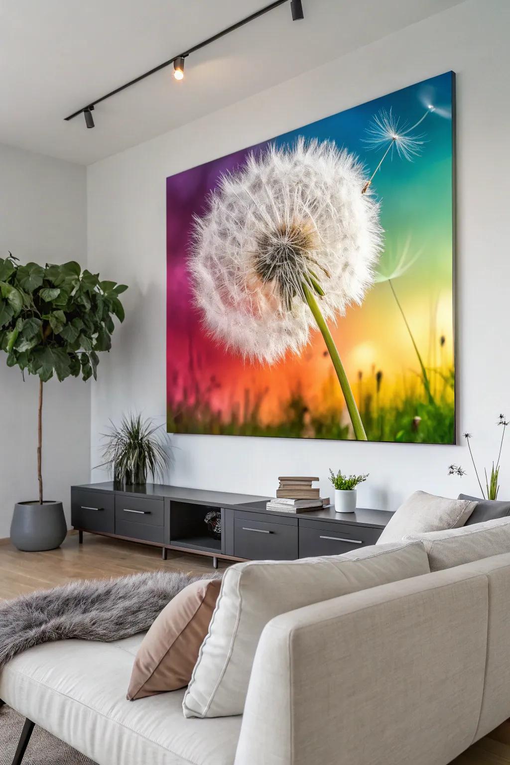 A captivating dandelion canvas can revolutionize any wall.