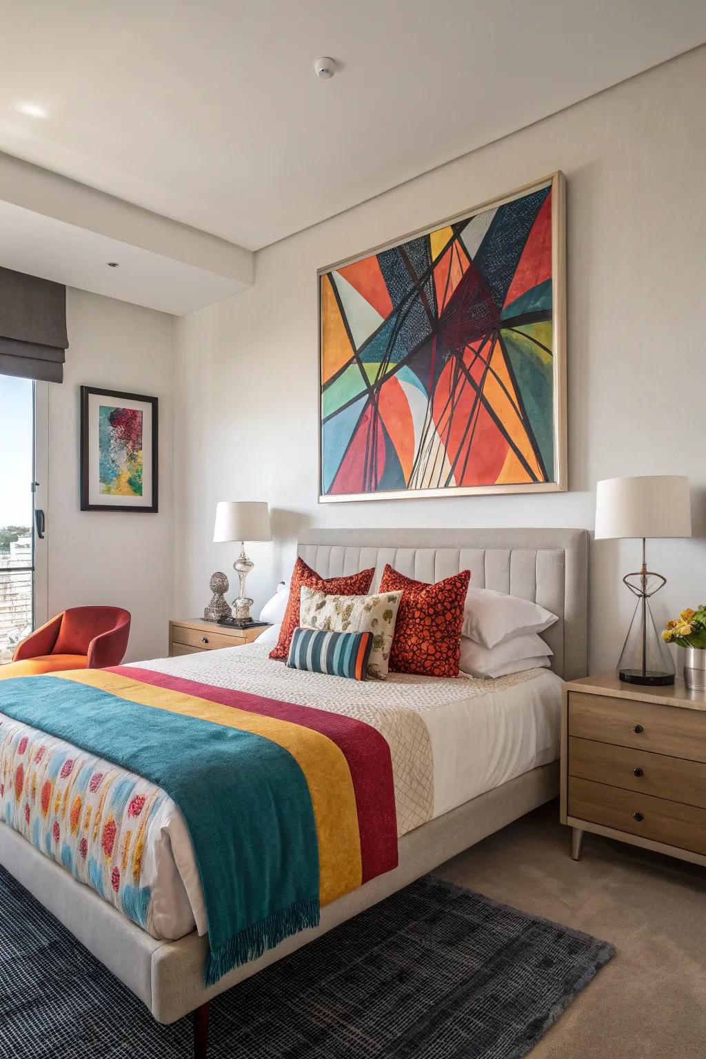 A remarkable piece of artwork has the power to redefine the space over your bed.