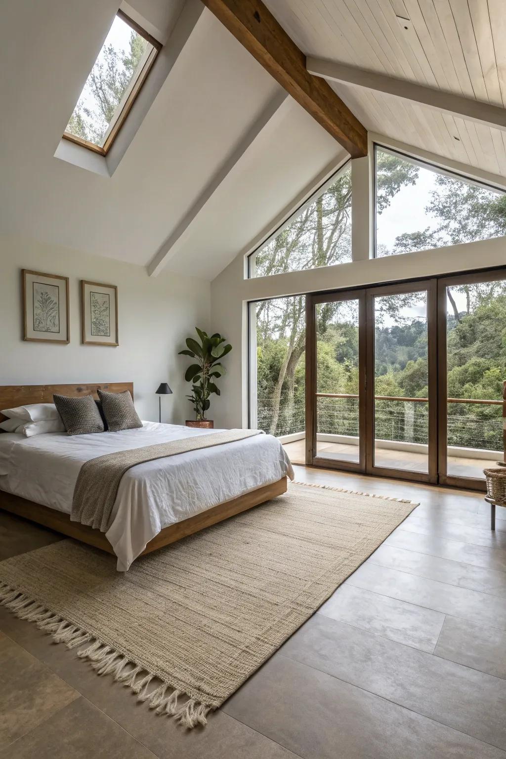 Unlock your room’s hidden potential with a bed placed on the diagonal.
