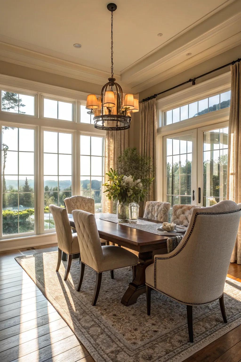 Enhance your dining area with generously sized windows that maximize light.