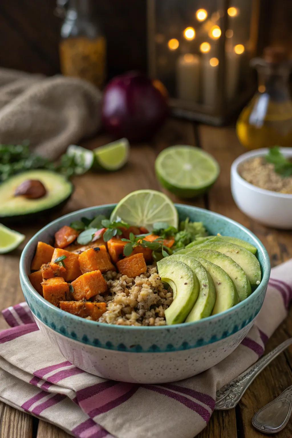 A radiant salad bowl that's both healthful and delicious.