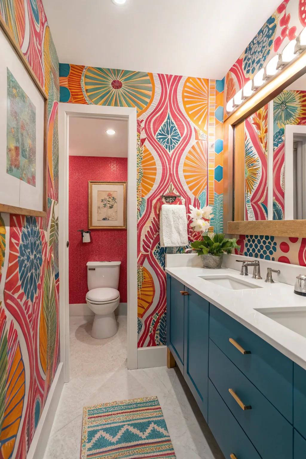 Infuse character with bold wall coverings.