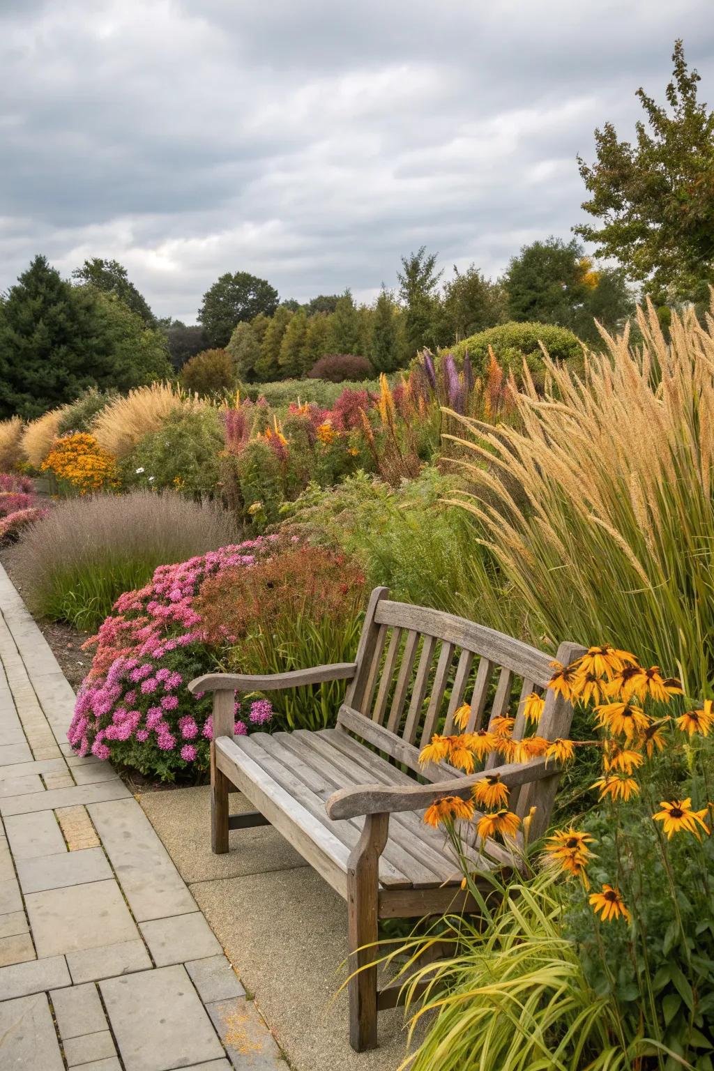A tranquil garden corner designed for peace and contemplation.