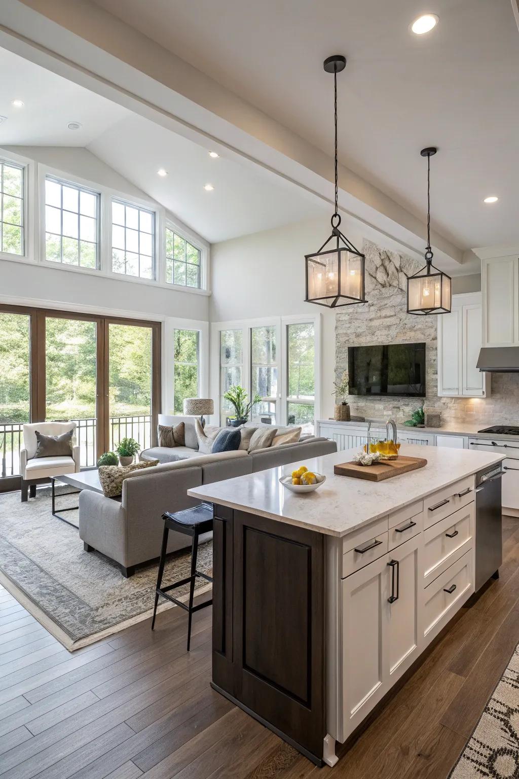 An open-concept kitchen that integrates smoothly with the living area.
