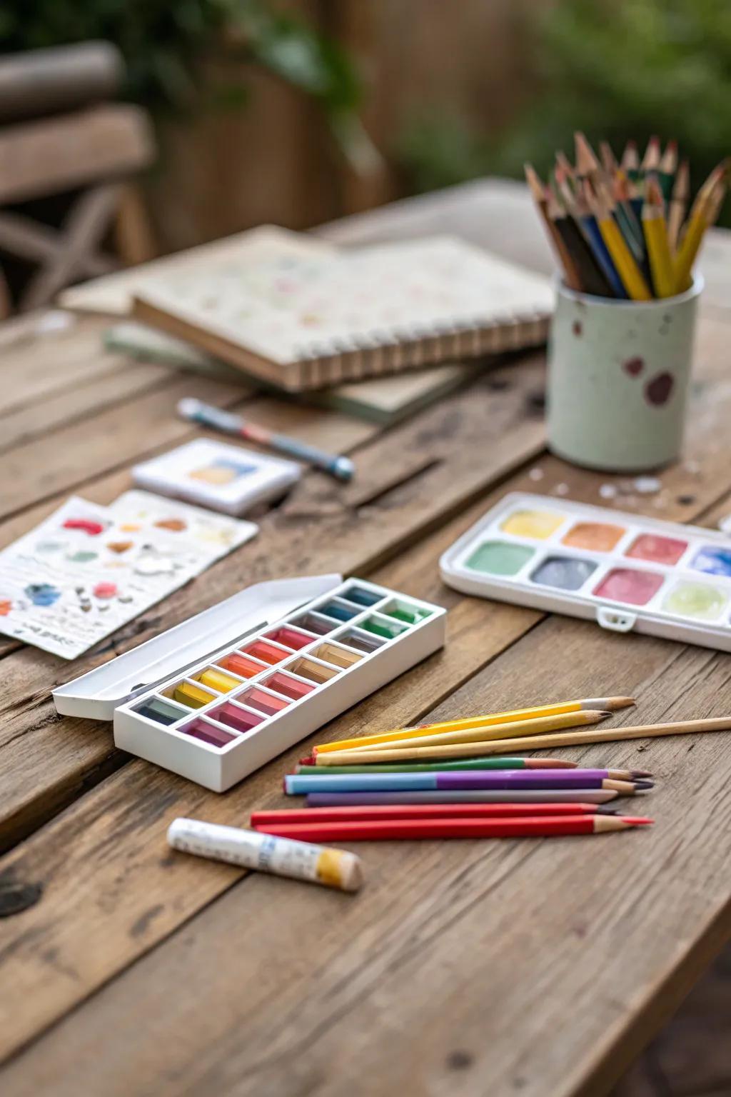 Miniature art supplies perfect as Easter egg surprises.