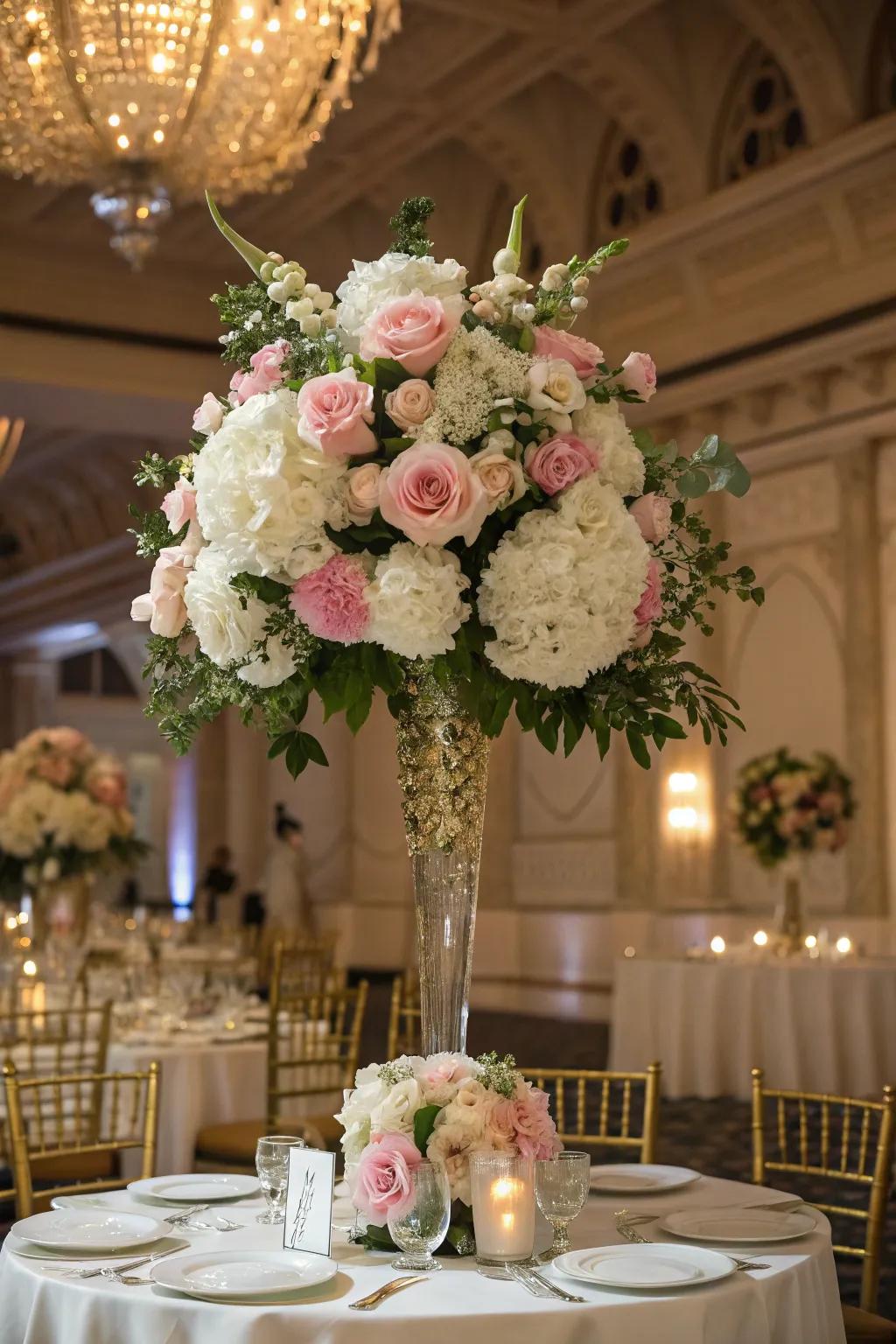 Lush florals create a romantic atmosphere