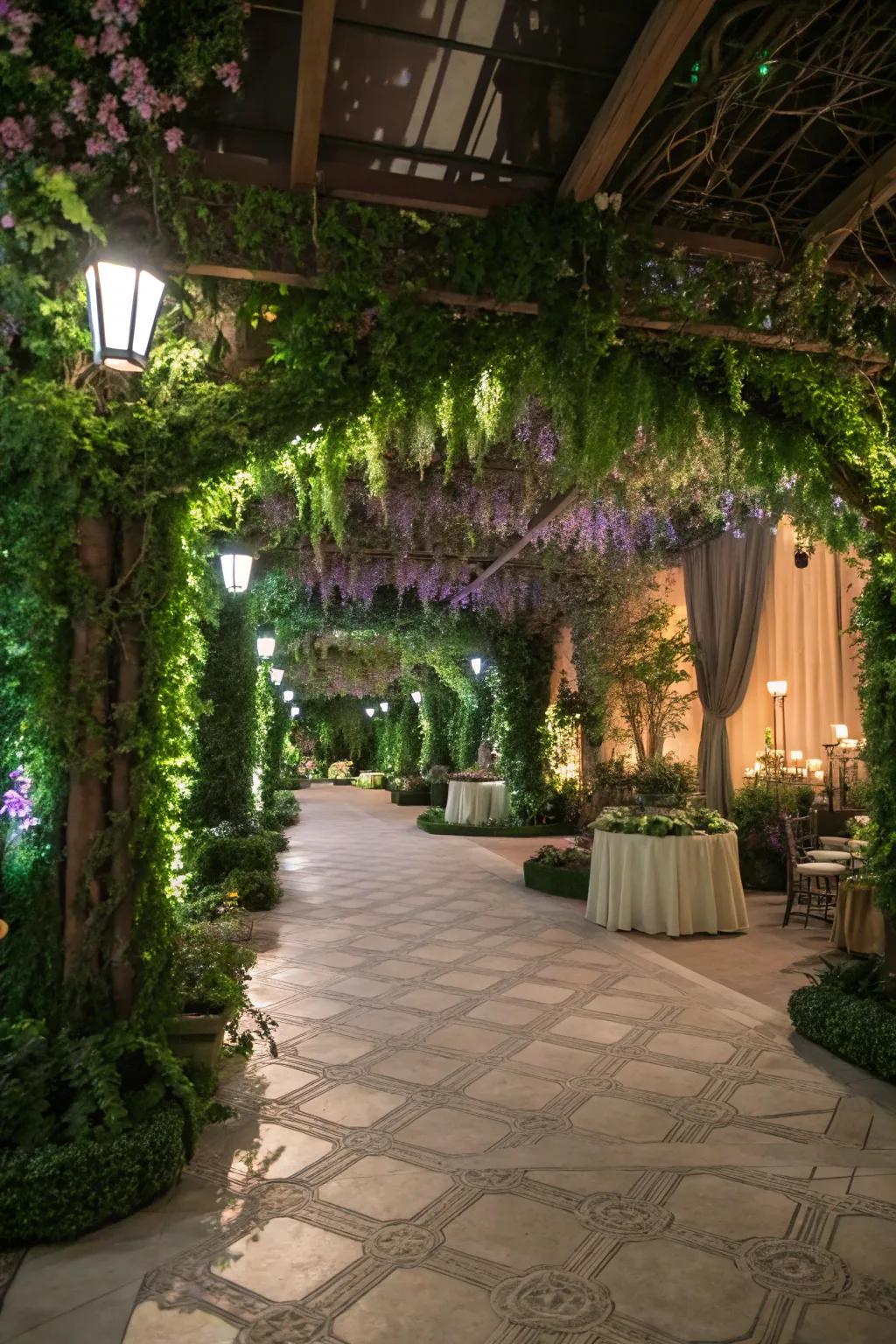 Rich greenery transforms any area into a verdant haven.