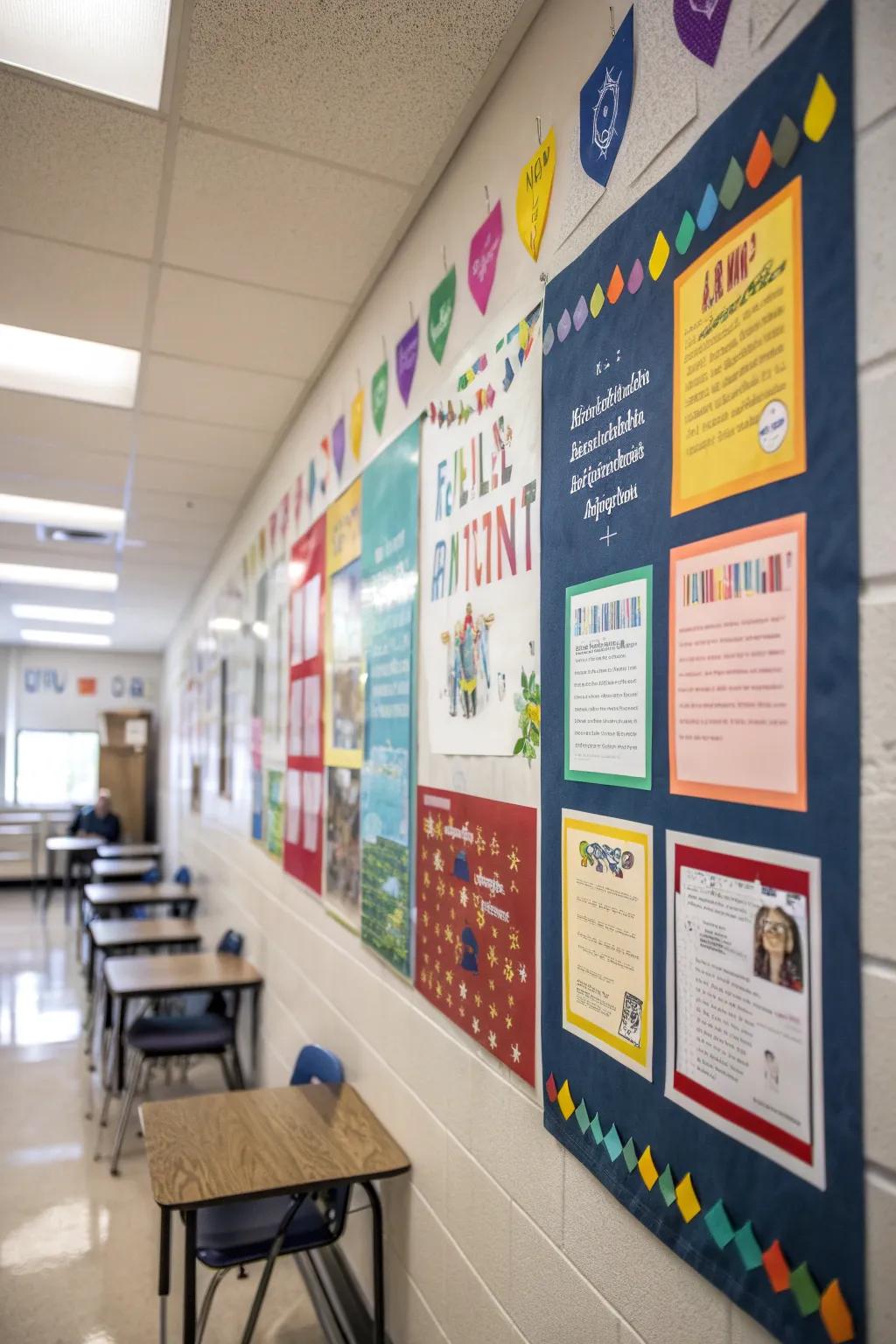 Inspiring sayings enlivening classroom decor