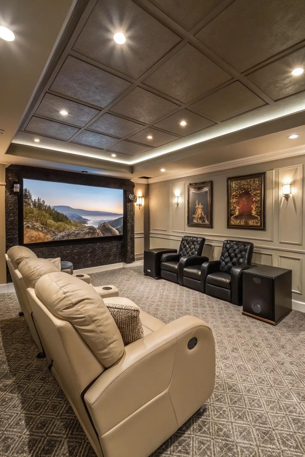 Design a cinema-quality retreat right in your home.