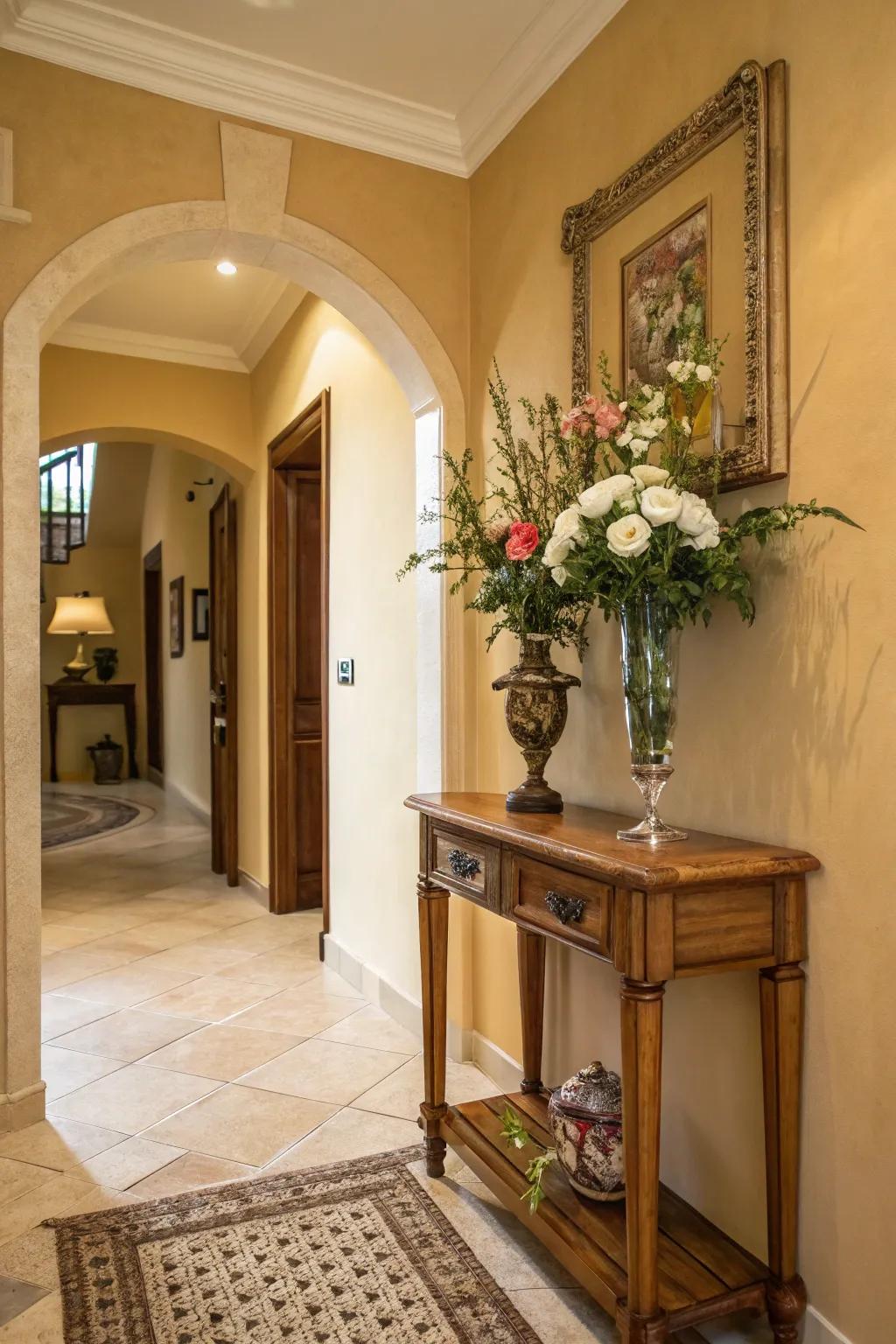 Construct a warm greeting with comforting cream shades.